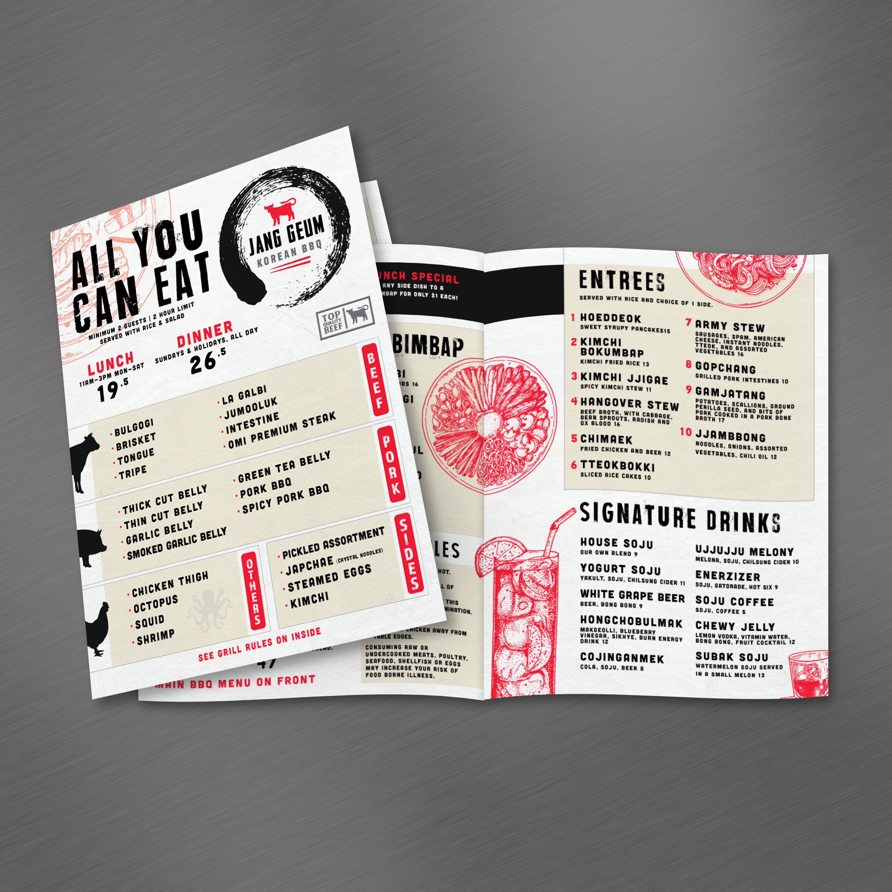 Korean BBQ Template 11" x 17" Bifold - TerraSlate Inc.