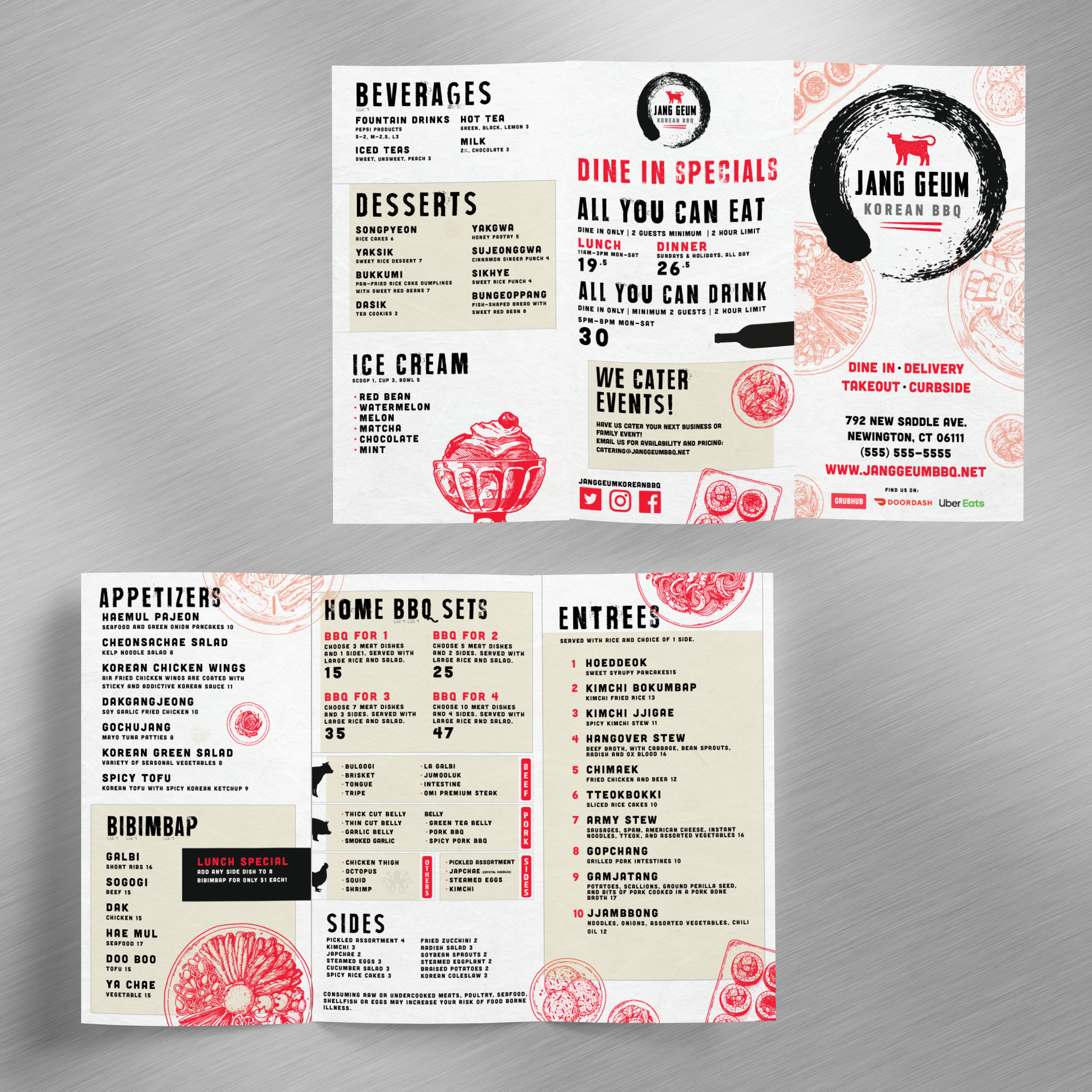 Korean BBQ Template 11" x 17" Trifold - TerraSlate Inc.