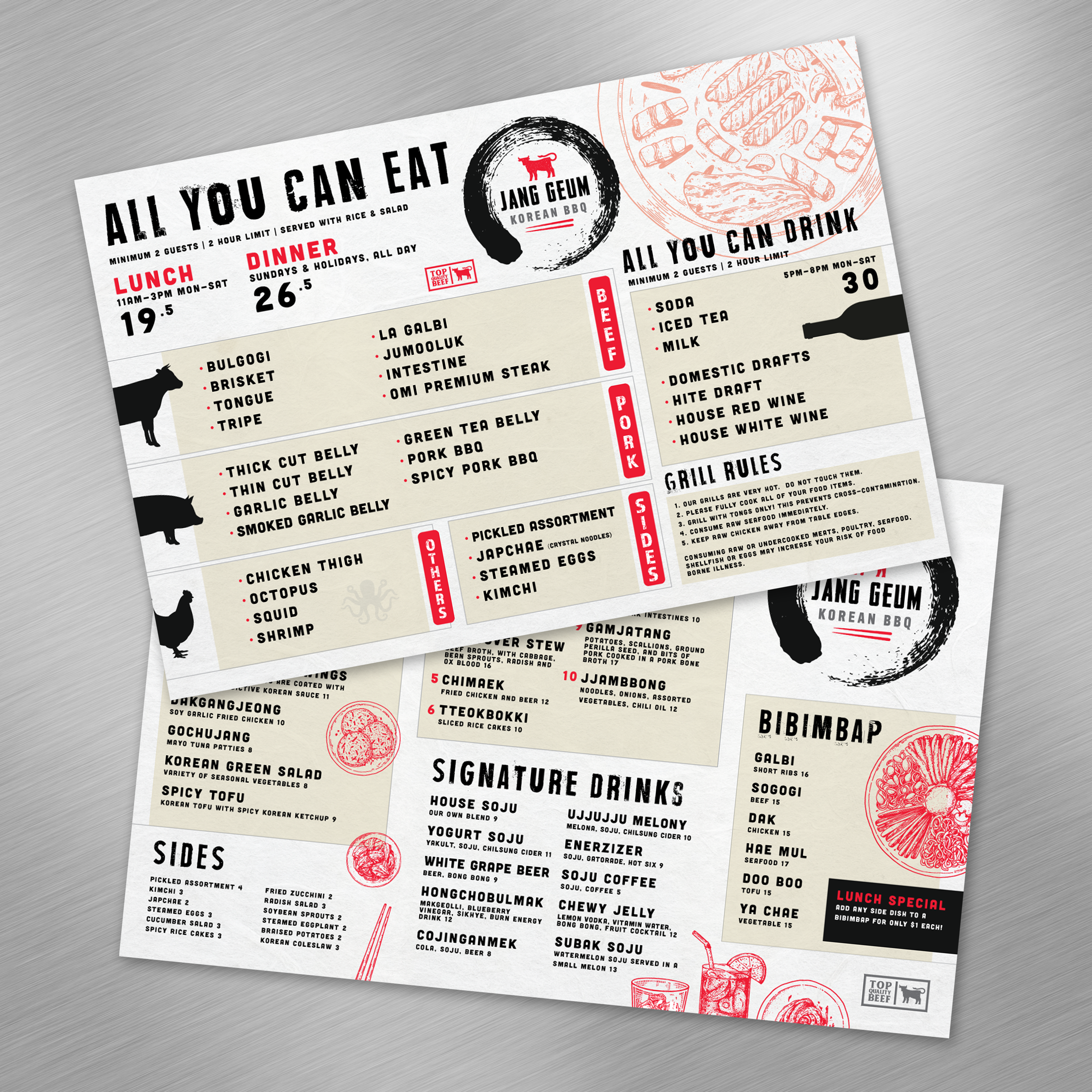Korean BBQ Template 12" x 18" - TerraSlate Inc.