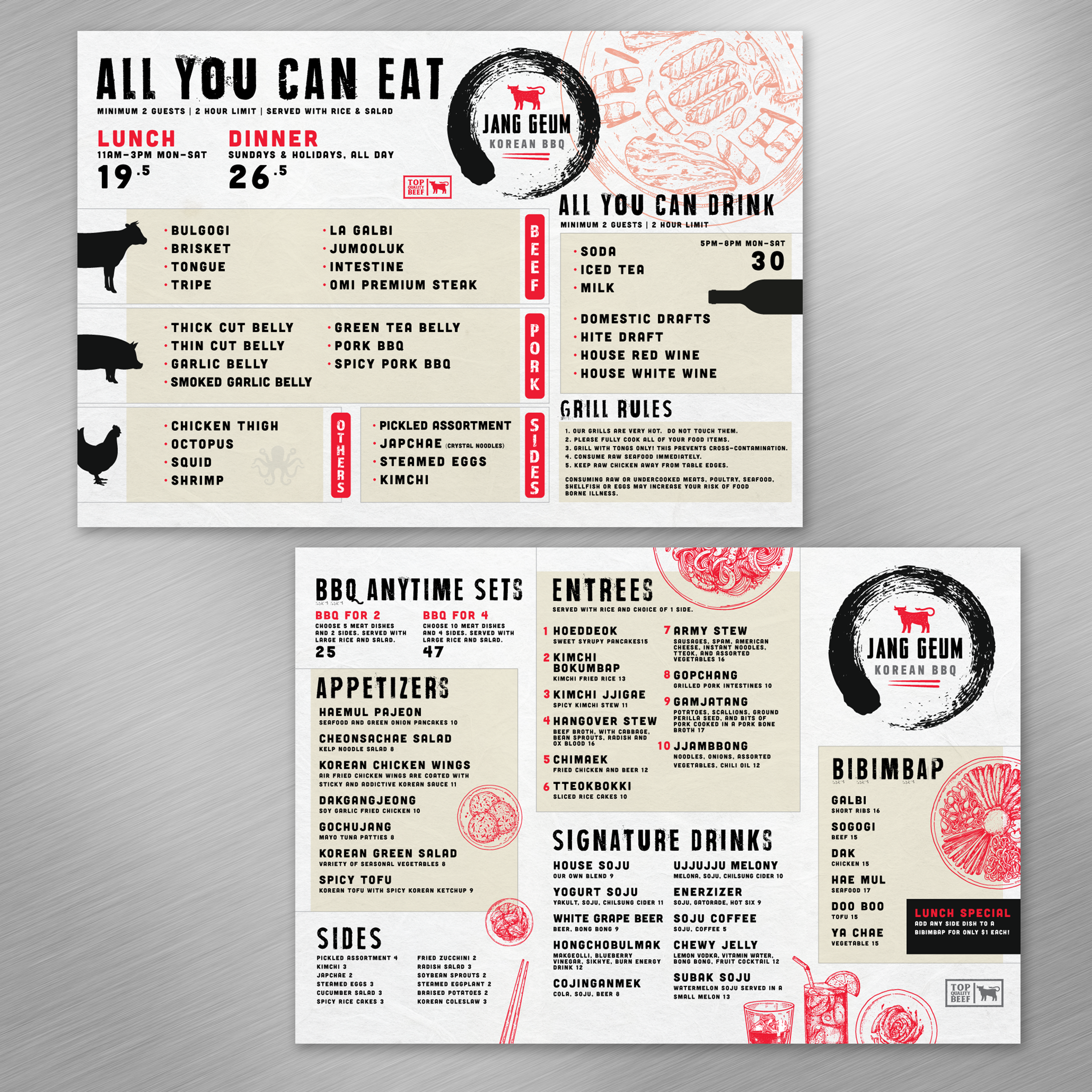 Korean BBQ Template 13" x 19" - TerraSlate Inc.
