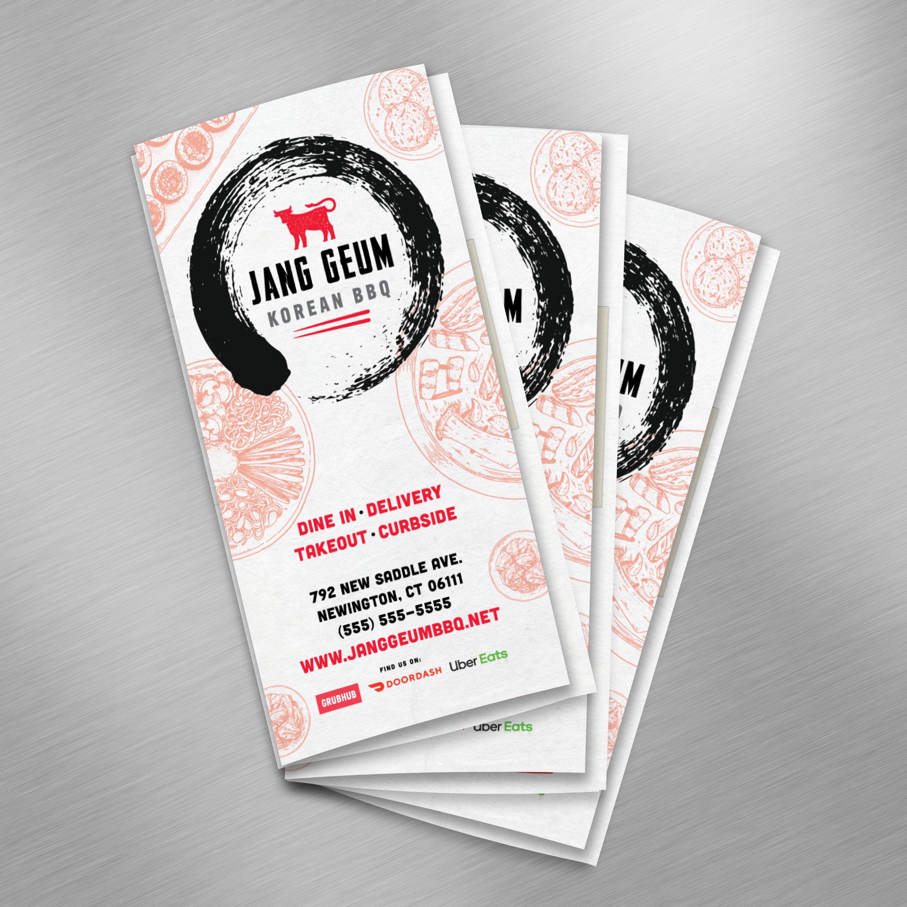 Korean BBQ Template 13" x 19" Trifold - TerraSlate Inc.
