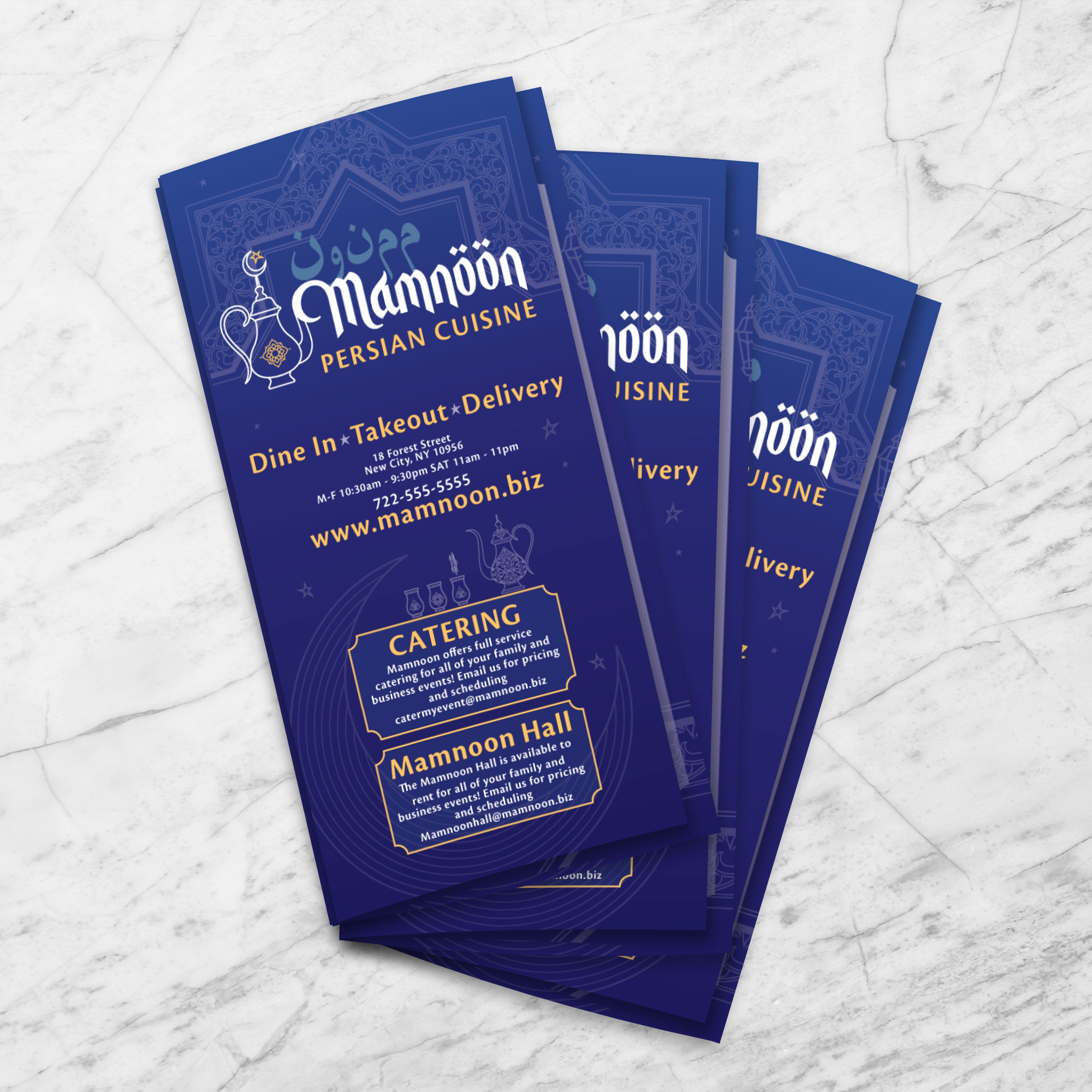 Mamnoon Persian Template 13" x 19" Trifold - TerraSlate Inc.