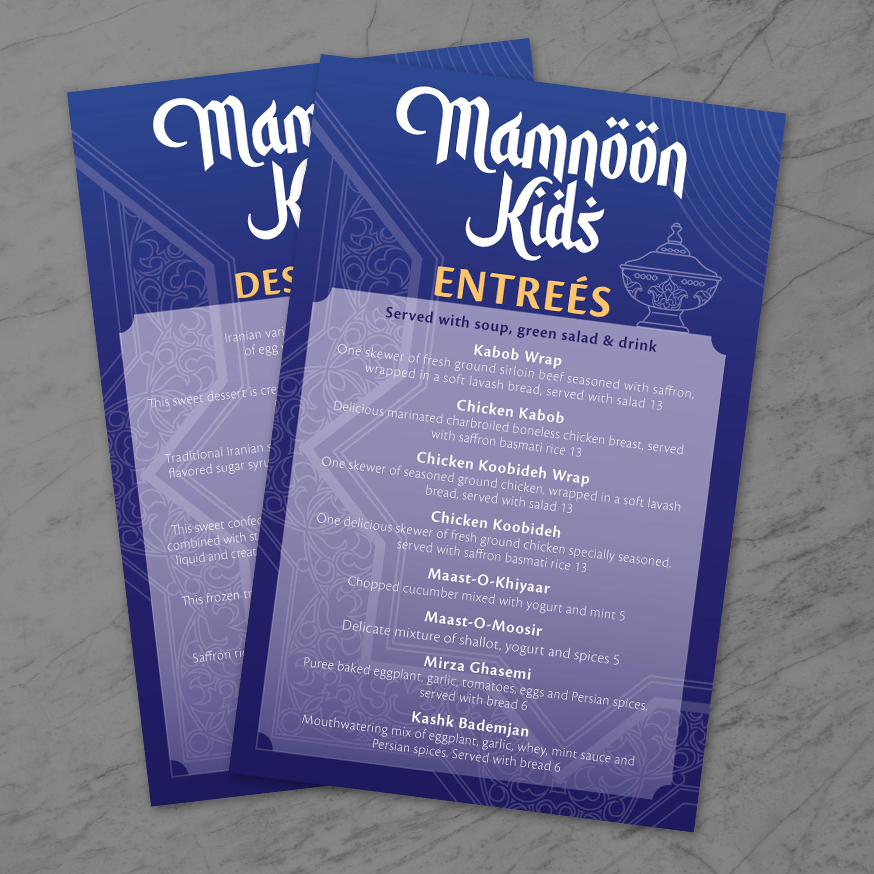 Mamnoon Persian Template 5.5" x 8.5" - TerraSlate Inc.