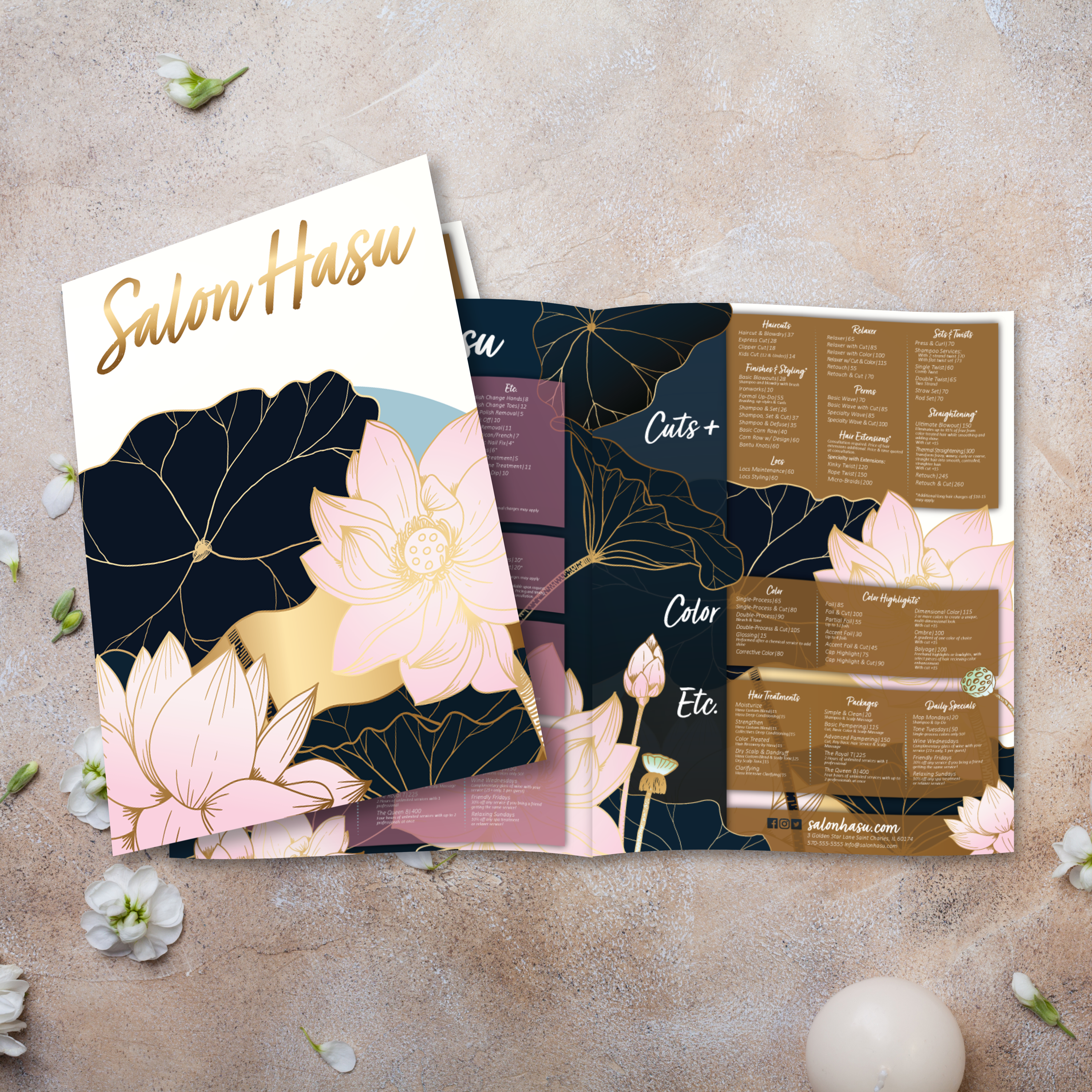 Salon Template 11" x 17" Bifold - TerraSlate Inc.