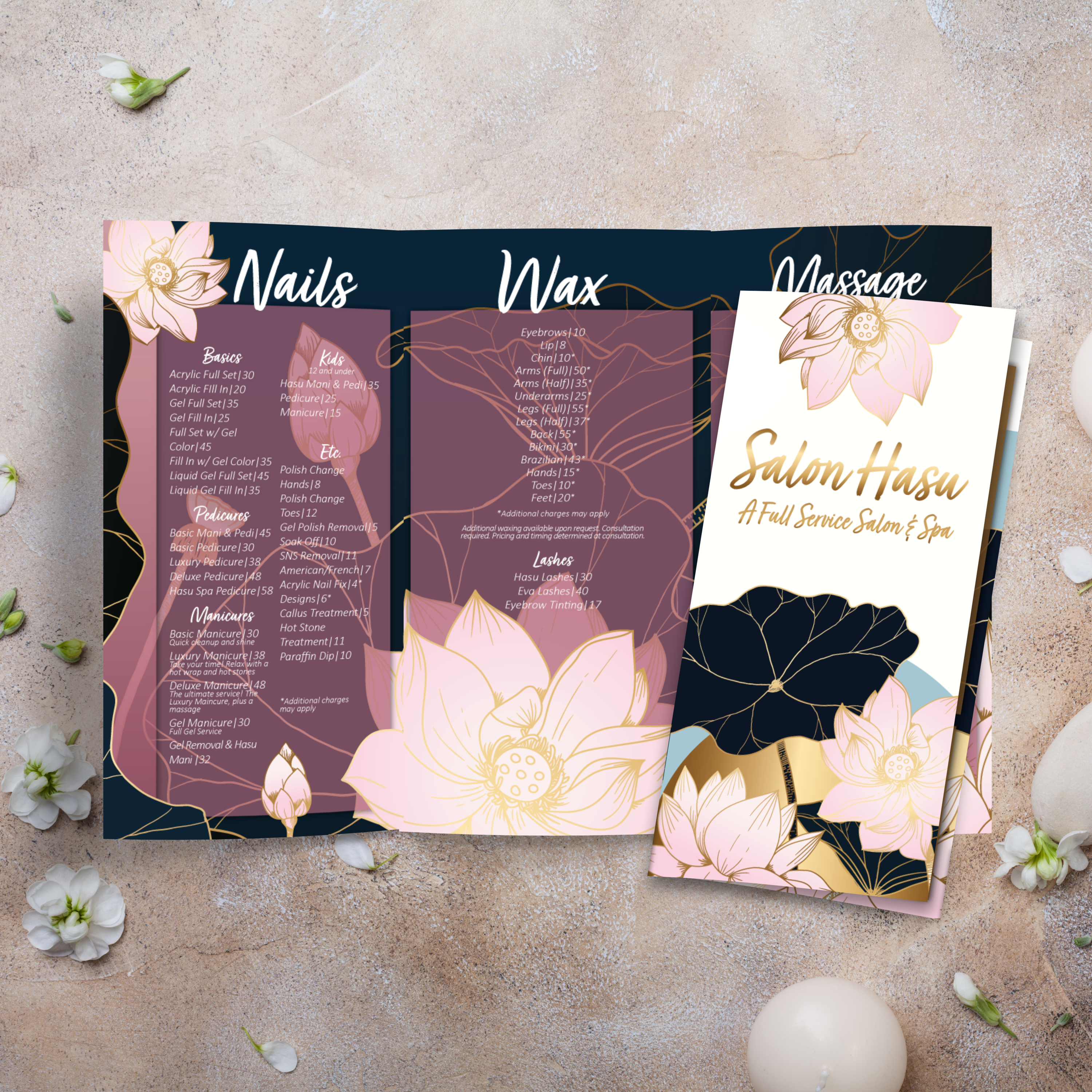 Salon Template 12" x 18" Trifold - TerraSlate Inc.