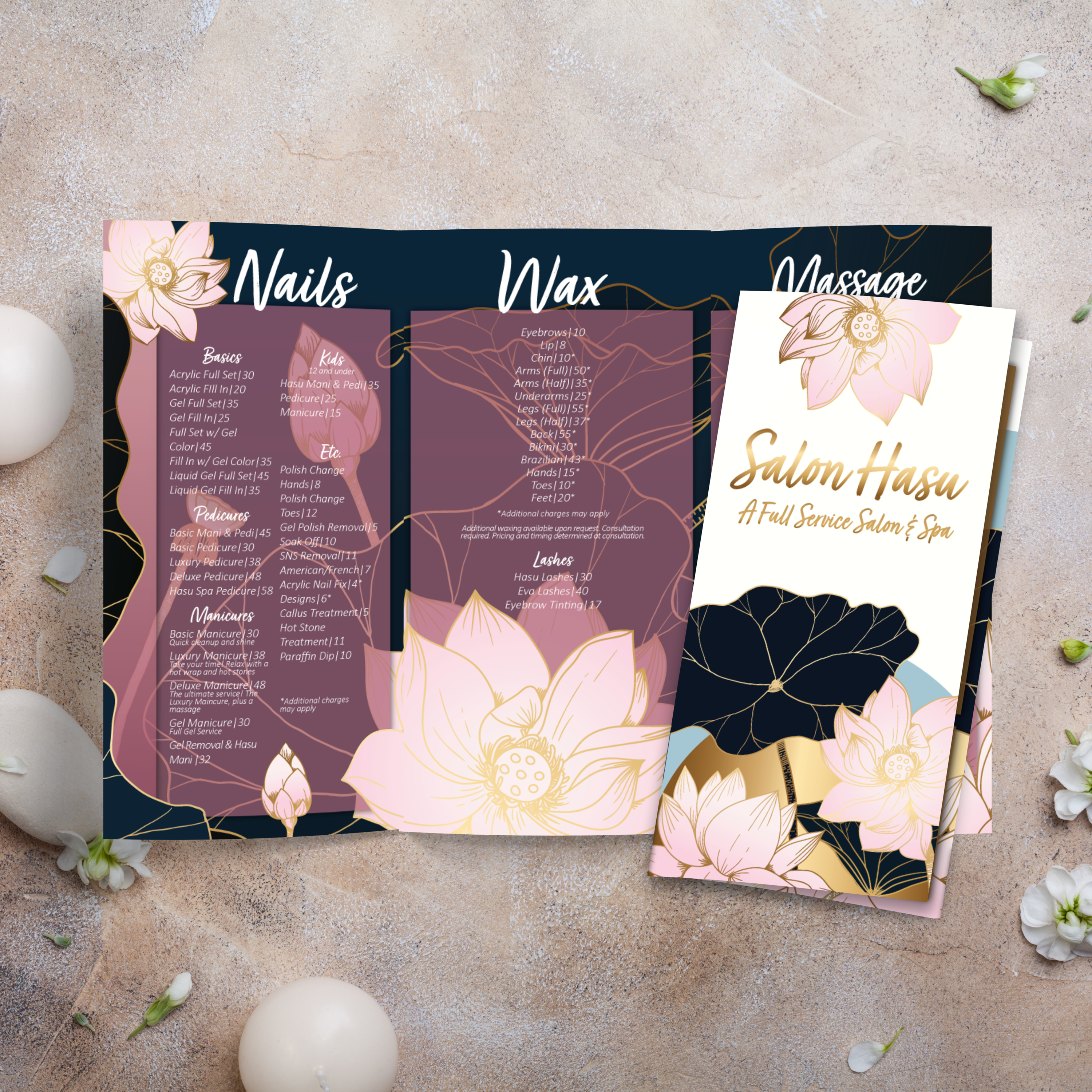 Salon Template 12" x 18" Trifold - TerraSlate Inc.