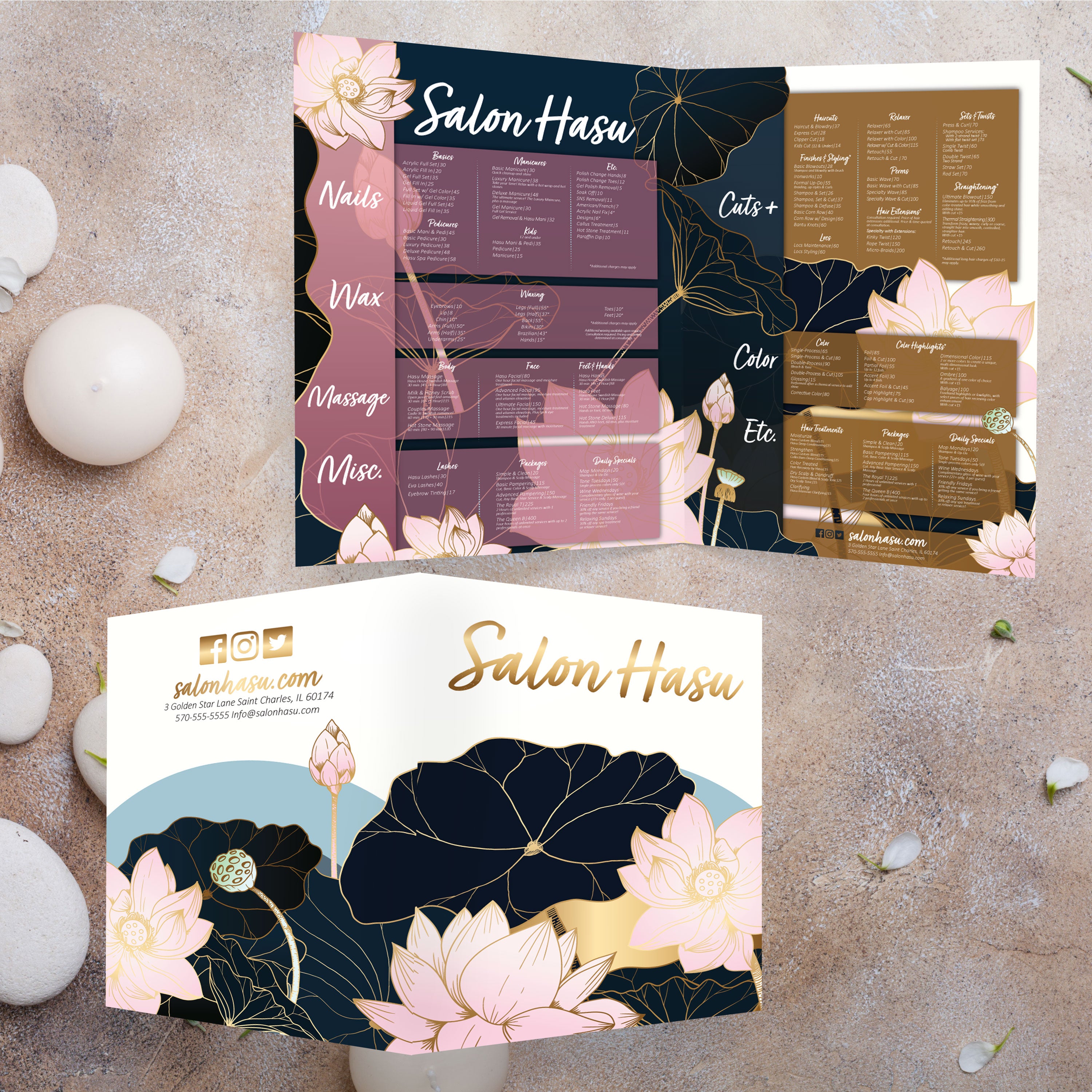 Salon Template 13" x 19" Bifold - TerraSlate Inc.