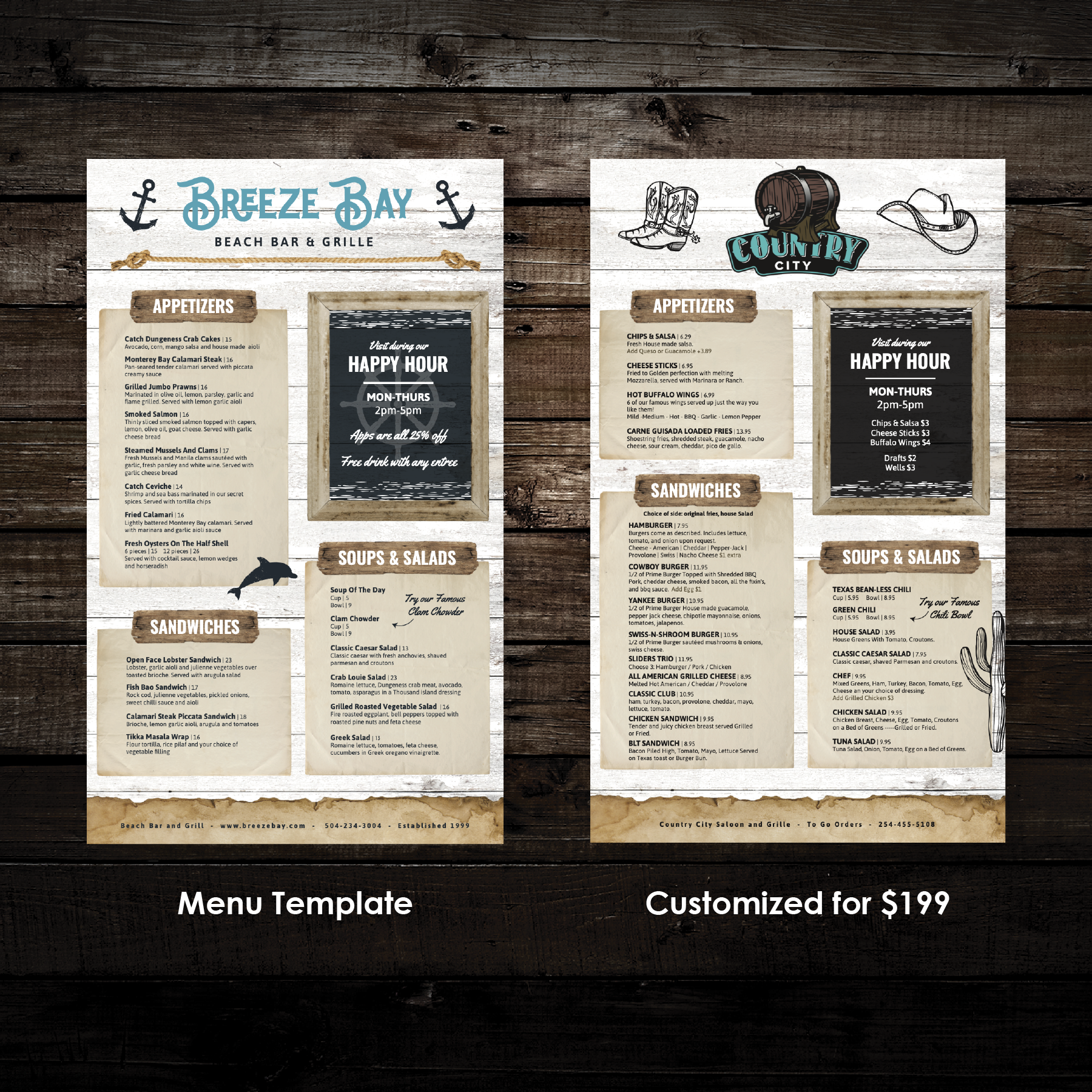 Menu Design - TerraSlate Inc.