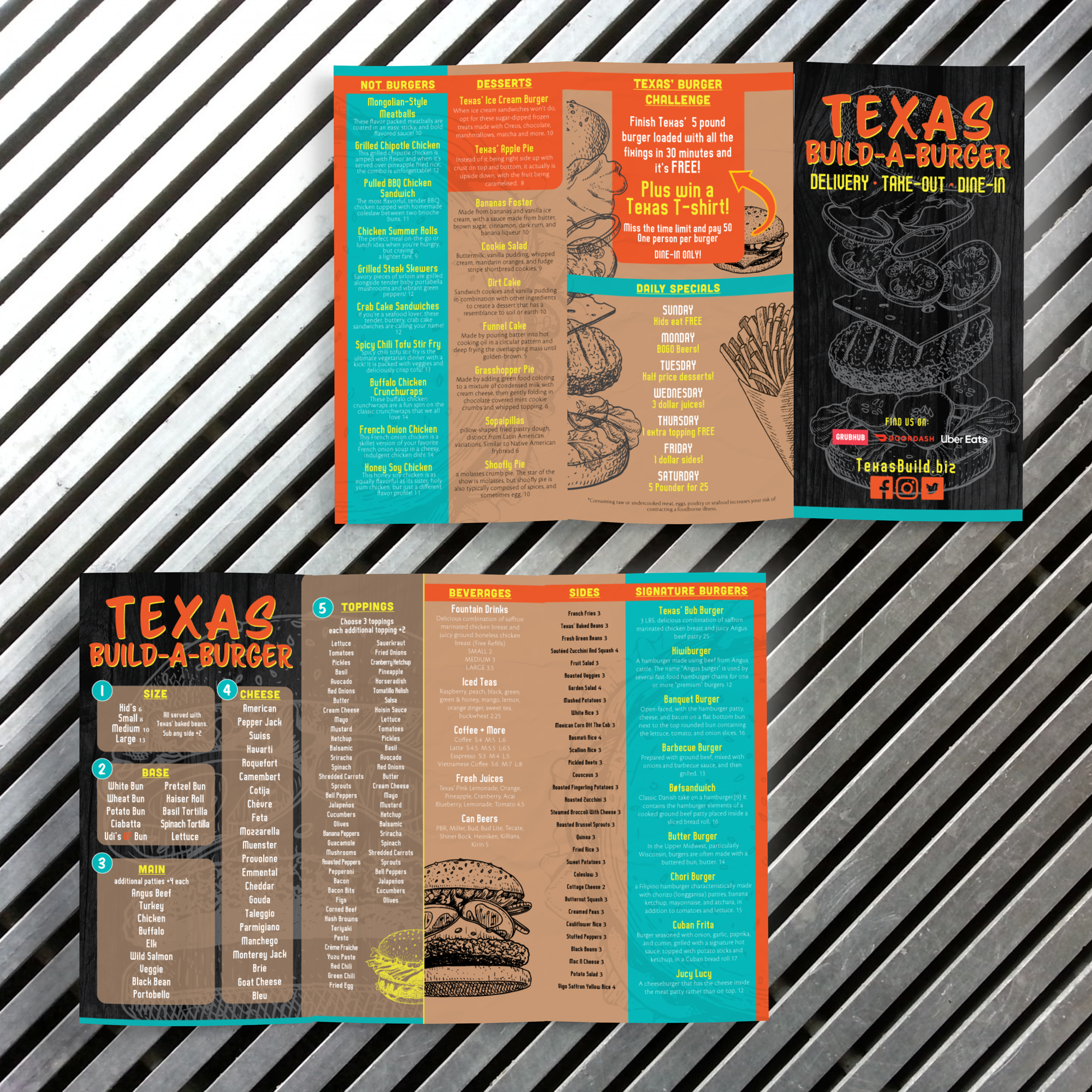 Build-a-Burger Template 11" x 17" Trifold - TerraSlate Inc.