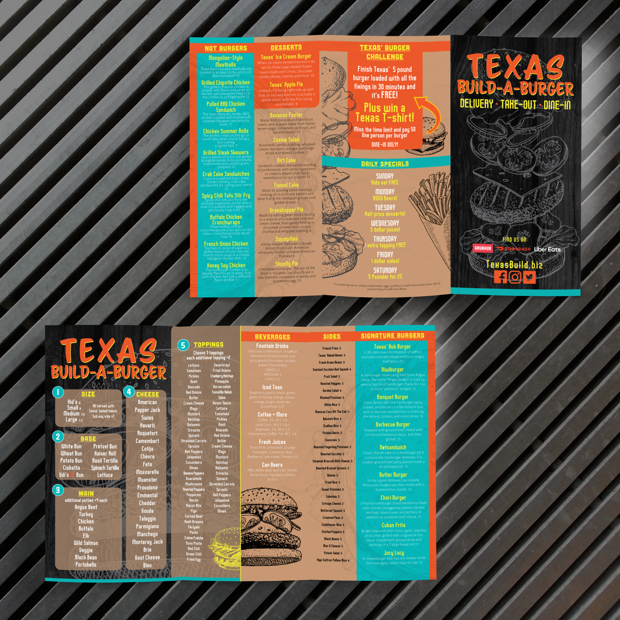 Build-a-Burger Template 11" x 17" Trifold - TerraSlate Inc.