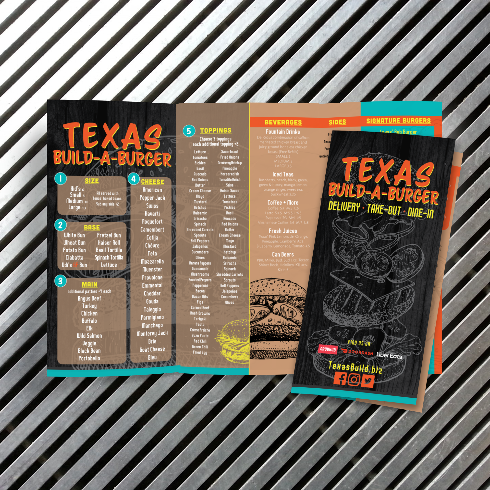 Build-a-Burger Template 12" x 18" Trifold - TerraSlate Inc.