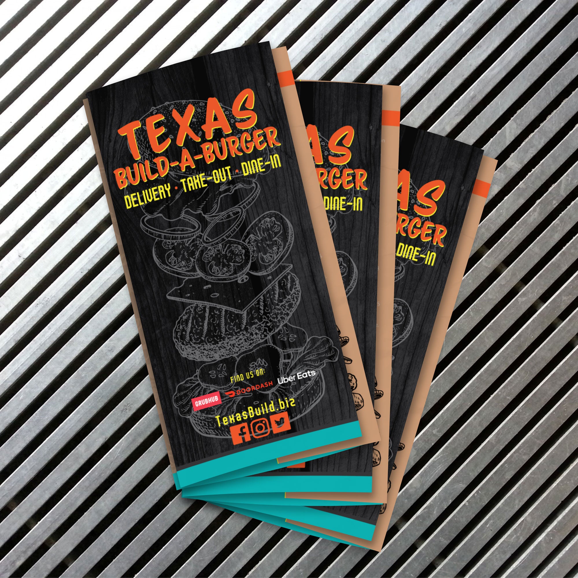 Build-a-Burger Template 13" x 19" Trifold - TerraSlate Inc.