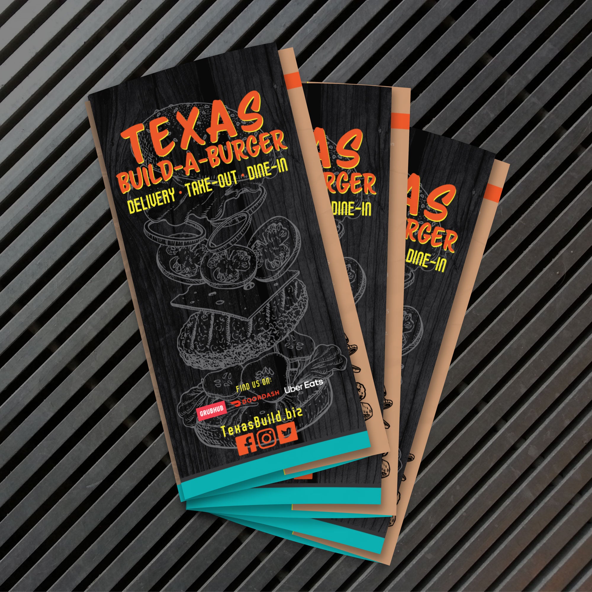 Build-a-Burger Template 13" x 19" Trifold - TerraSlate Inc.