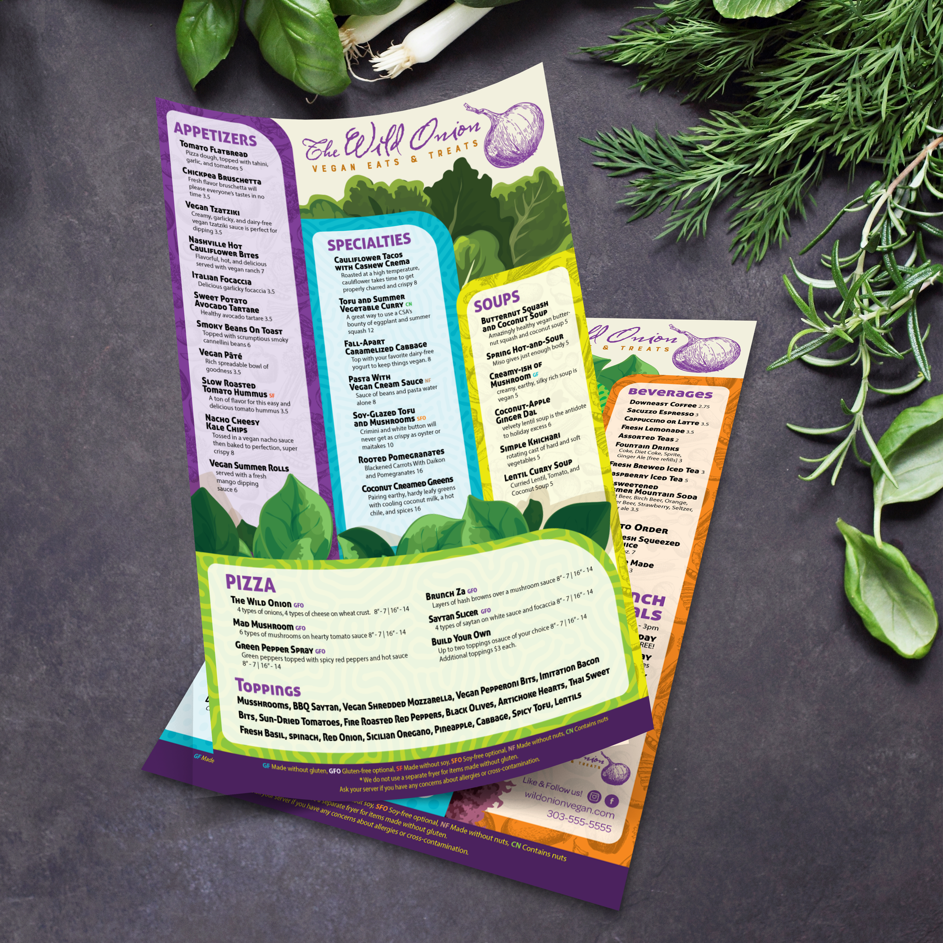 Wild Onion Vegan Template 11" x 17" - TerraSlate Inc.