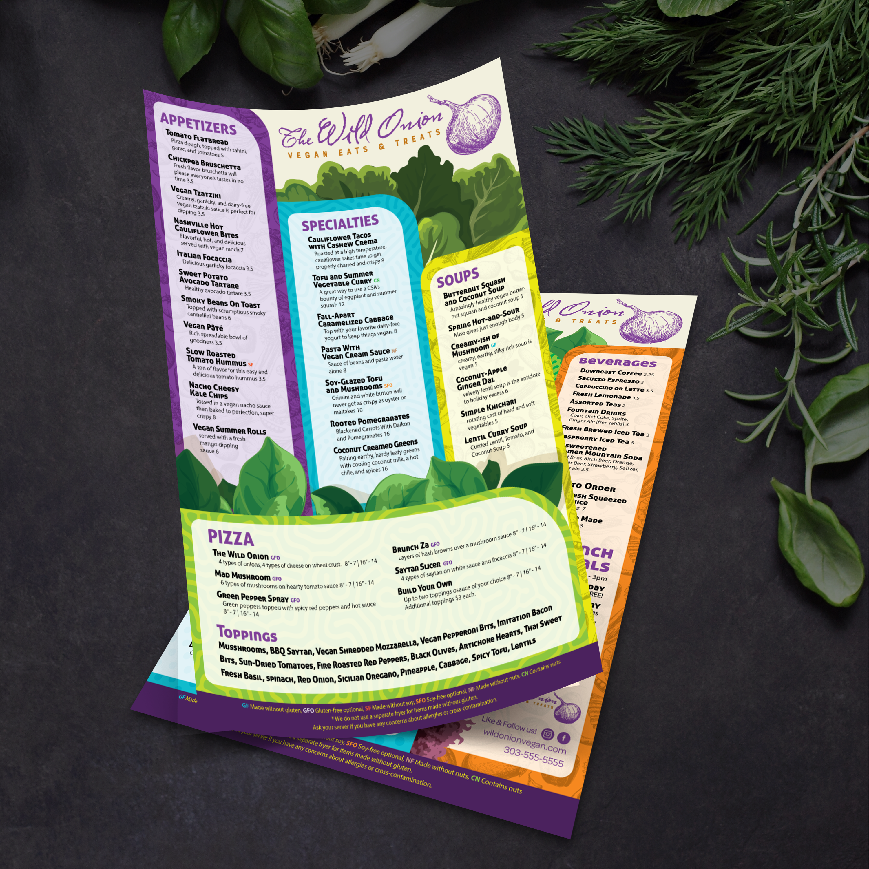 Wild Onion Vegan Template 11" x 17" - TerraSlate Inc.