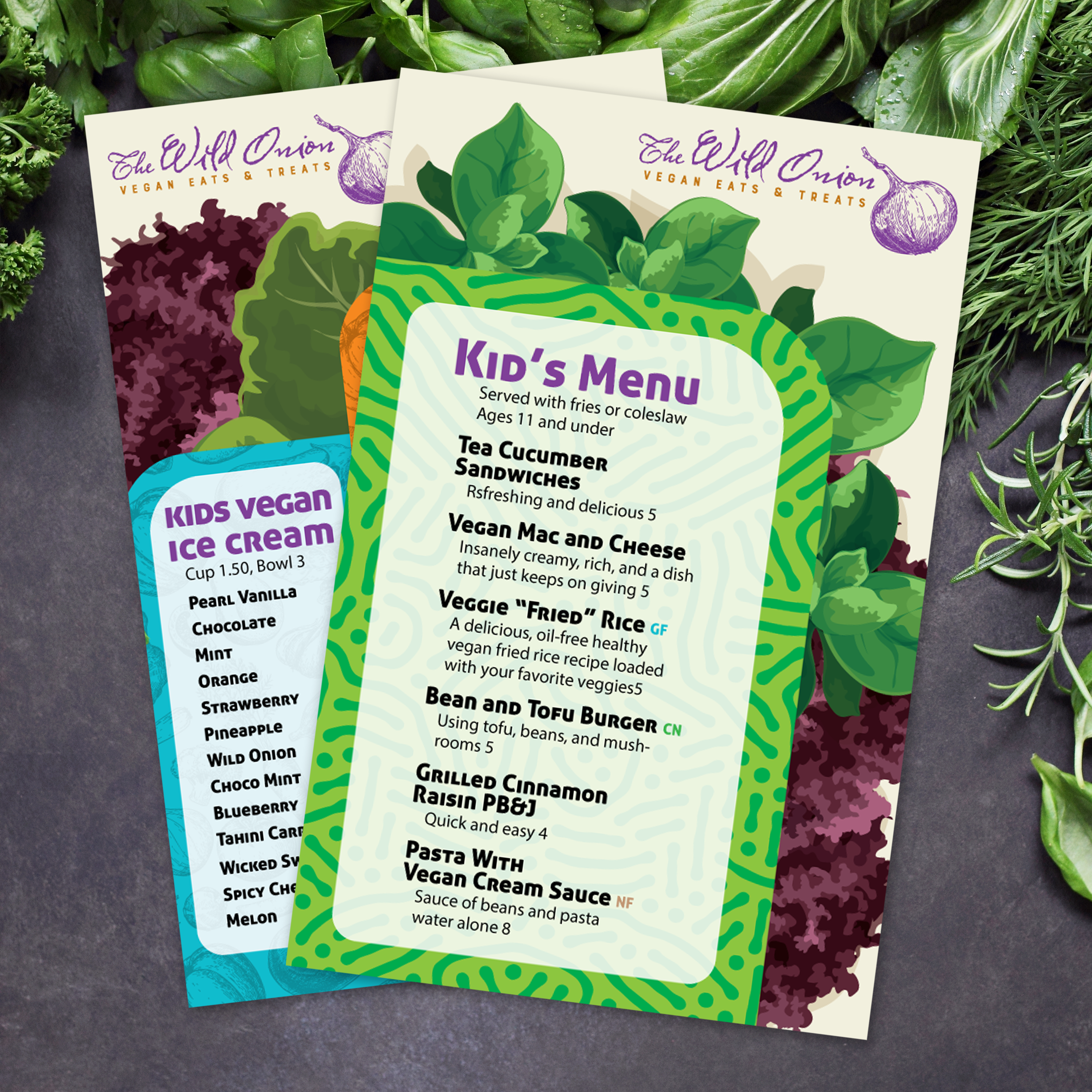 Wild Onion Vegan Template 5.5" x 8.5" - TerraSlate Inc.