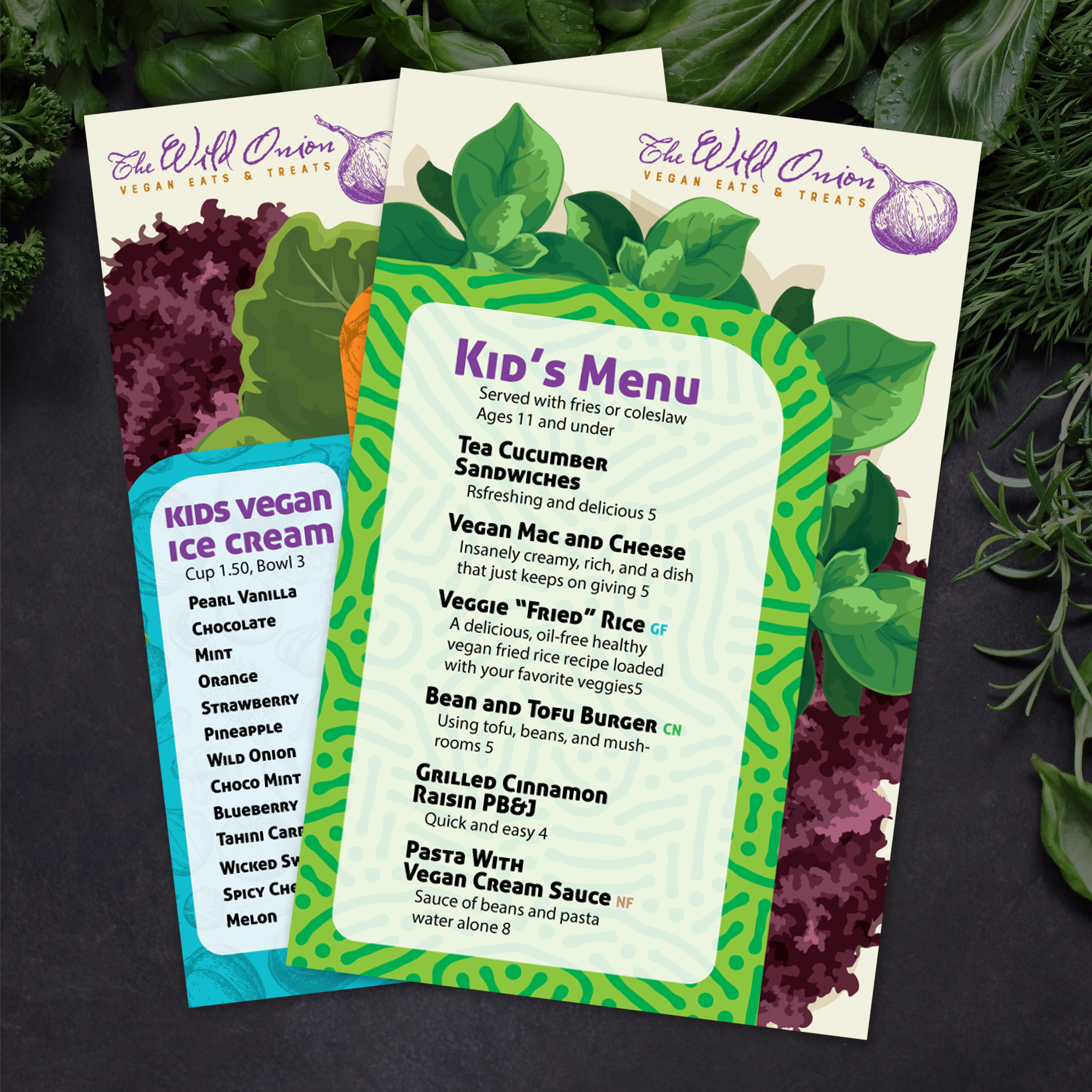 Wild Onion Vegan Template 5.5" x 8.5" - TerraSlate Inc.