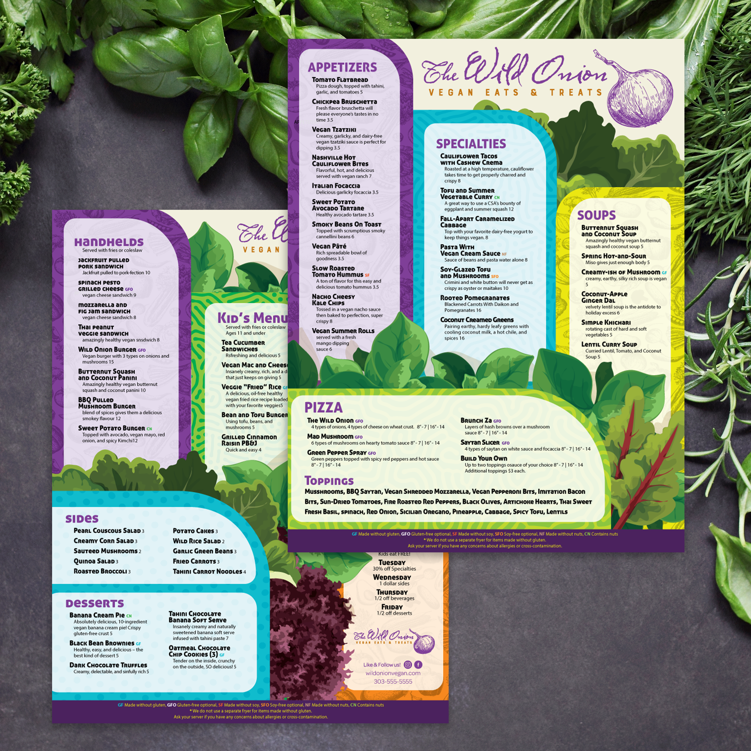 Wild Onion Vegan Template 8.5" x 11" - TerraSlate Inc.