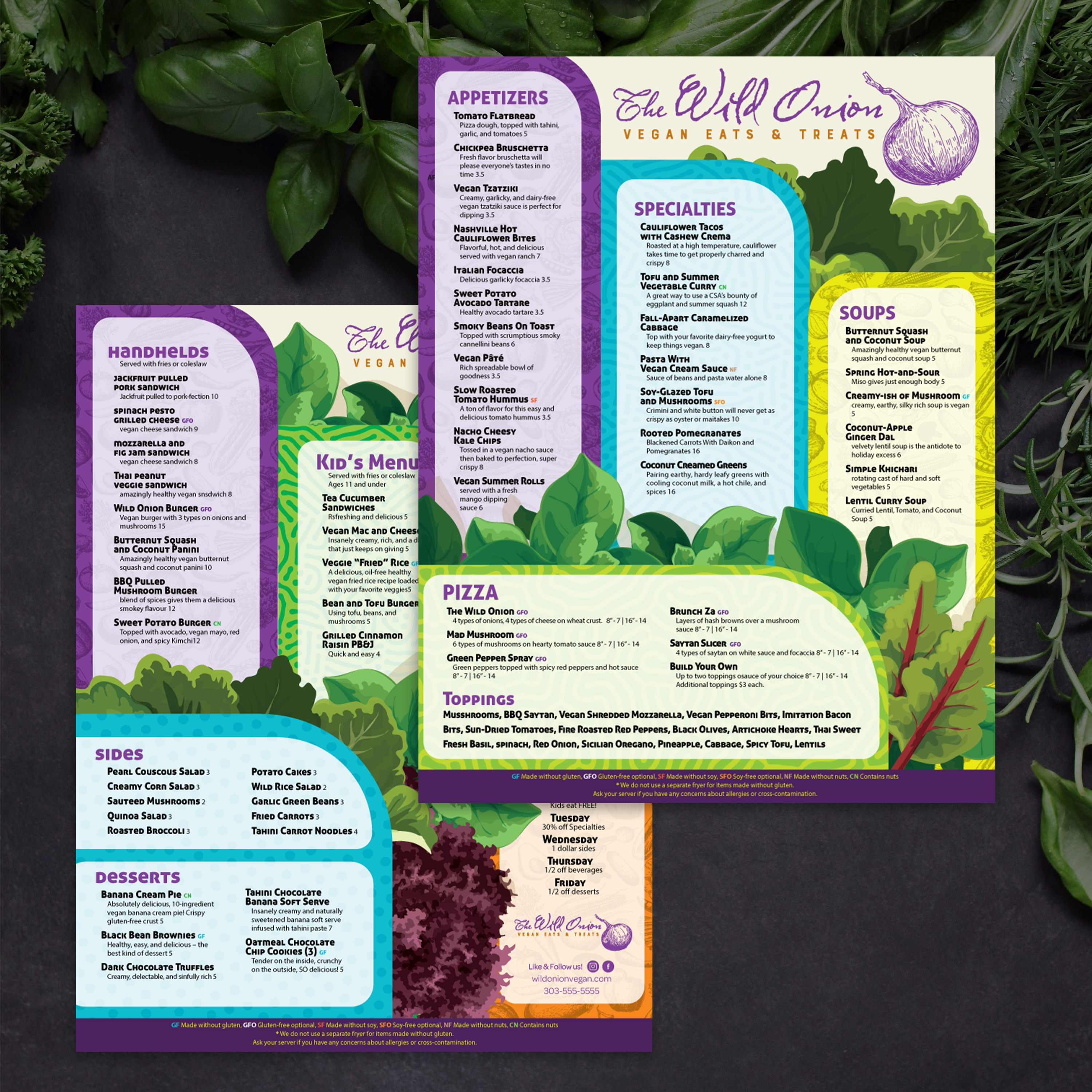Wild Onion Vegan Template 8.5" x 11" - TerraSlate Inc.