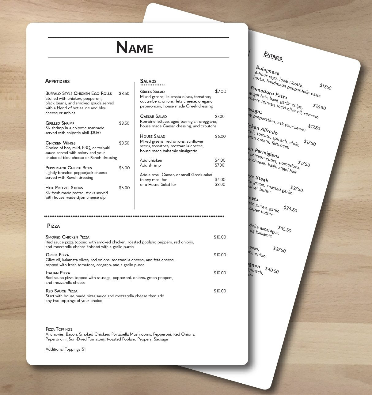 Classic Black & White Template 11" x 17" - TerraSlate Inc.