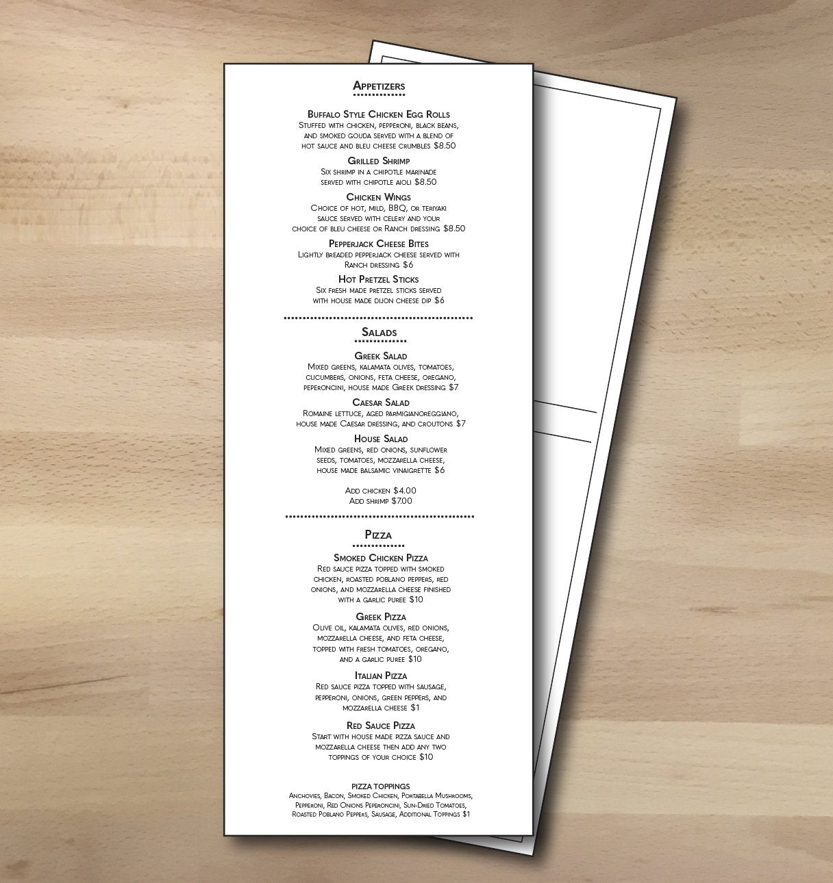 Classic Black & White Template 6" x 15" - TerraSlate Inc.