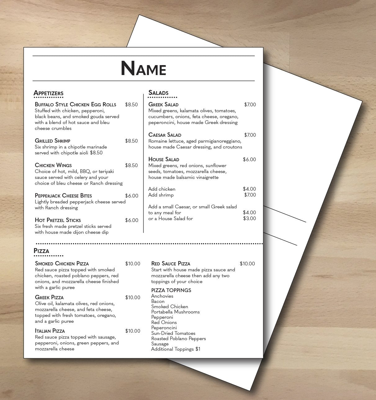 Classic Black & White Template 8.5" x 11" - TerraSlate Inc.