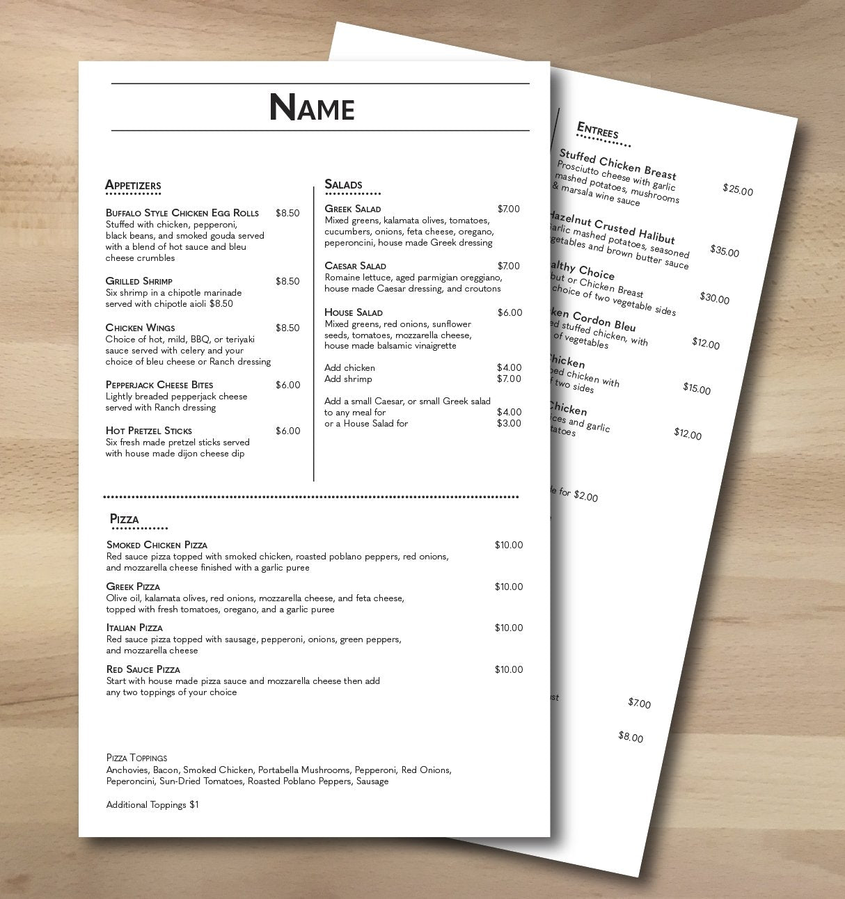 Classic Black & White Template 8.5" x 14" - TerraSlate Inc.