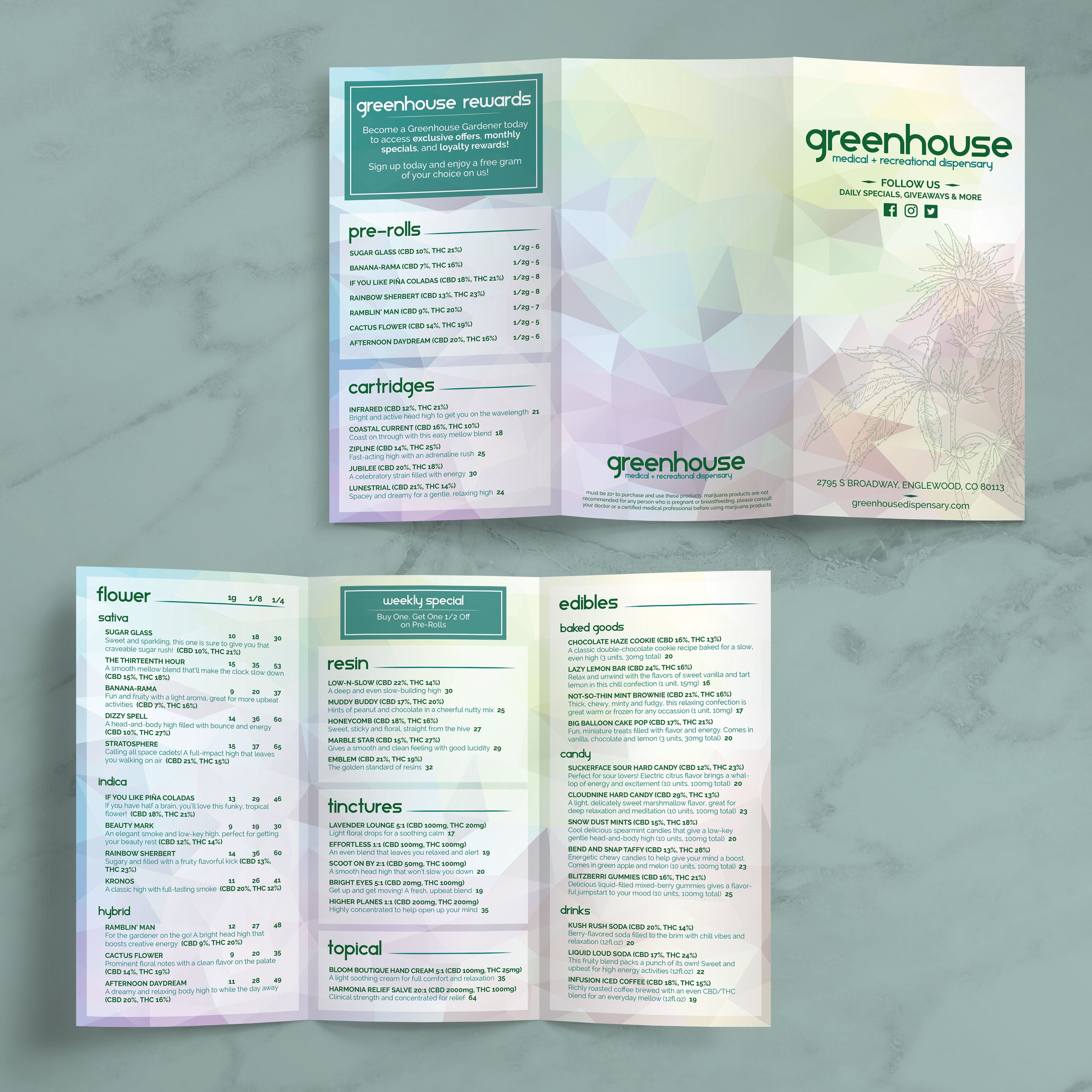 Dispensary Template 11" x 17" Trifold - TerraSlate Inc.