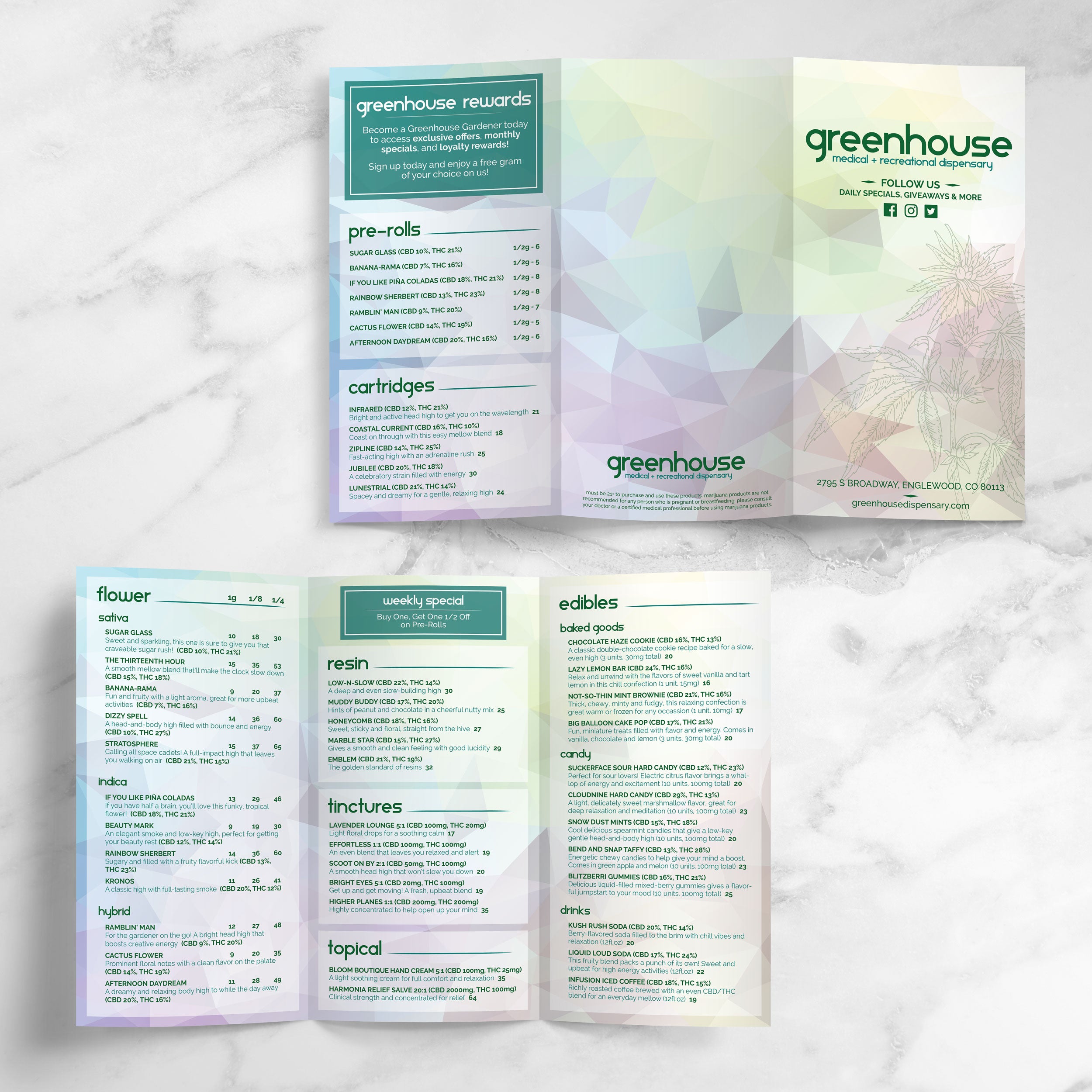 Dispensary Template 11" x 17" Trifold - TerraSlate Inc.