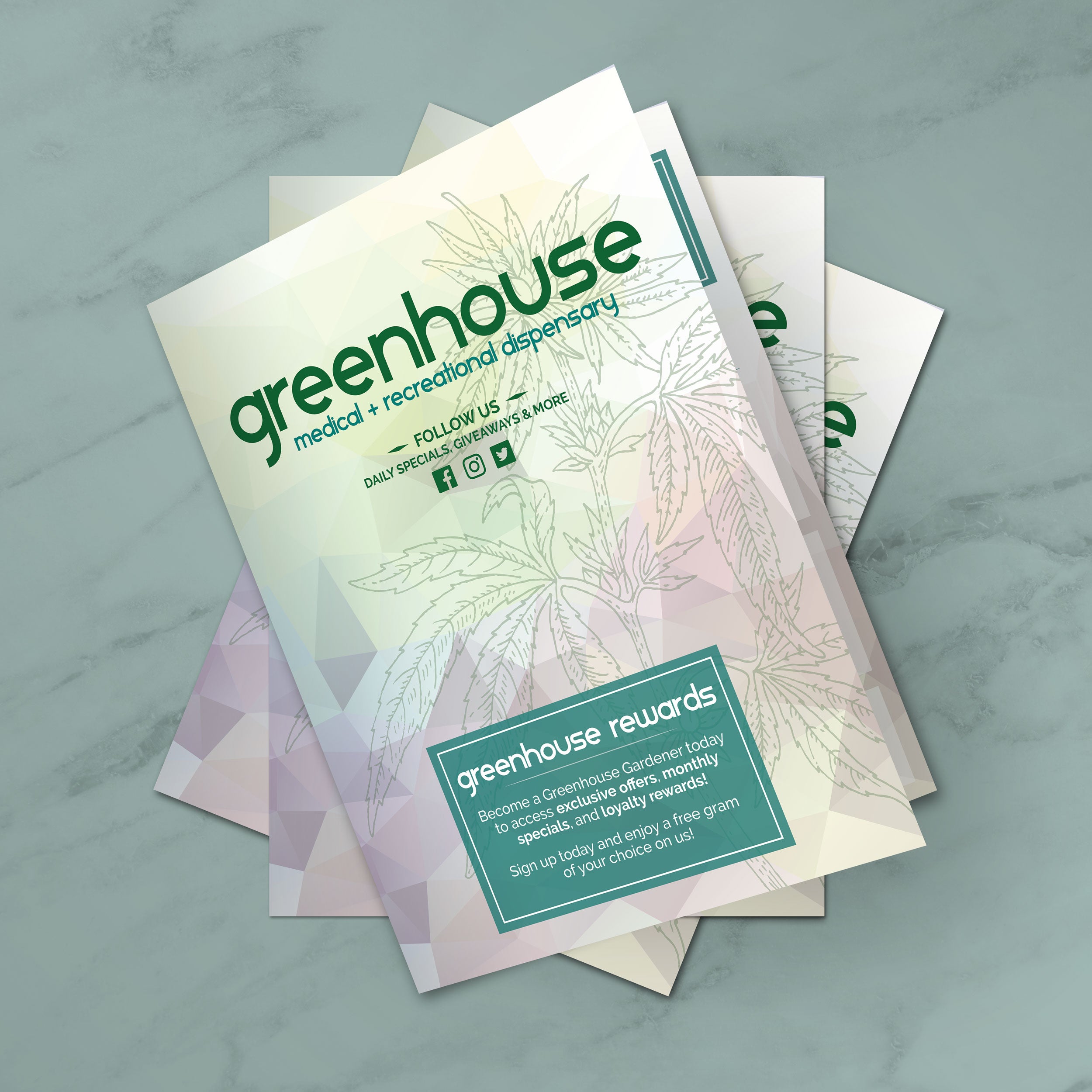 Dispensary Template 12" x 18" Bifold - TerraSlate Inc.