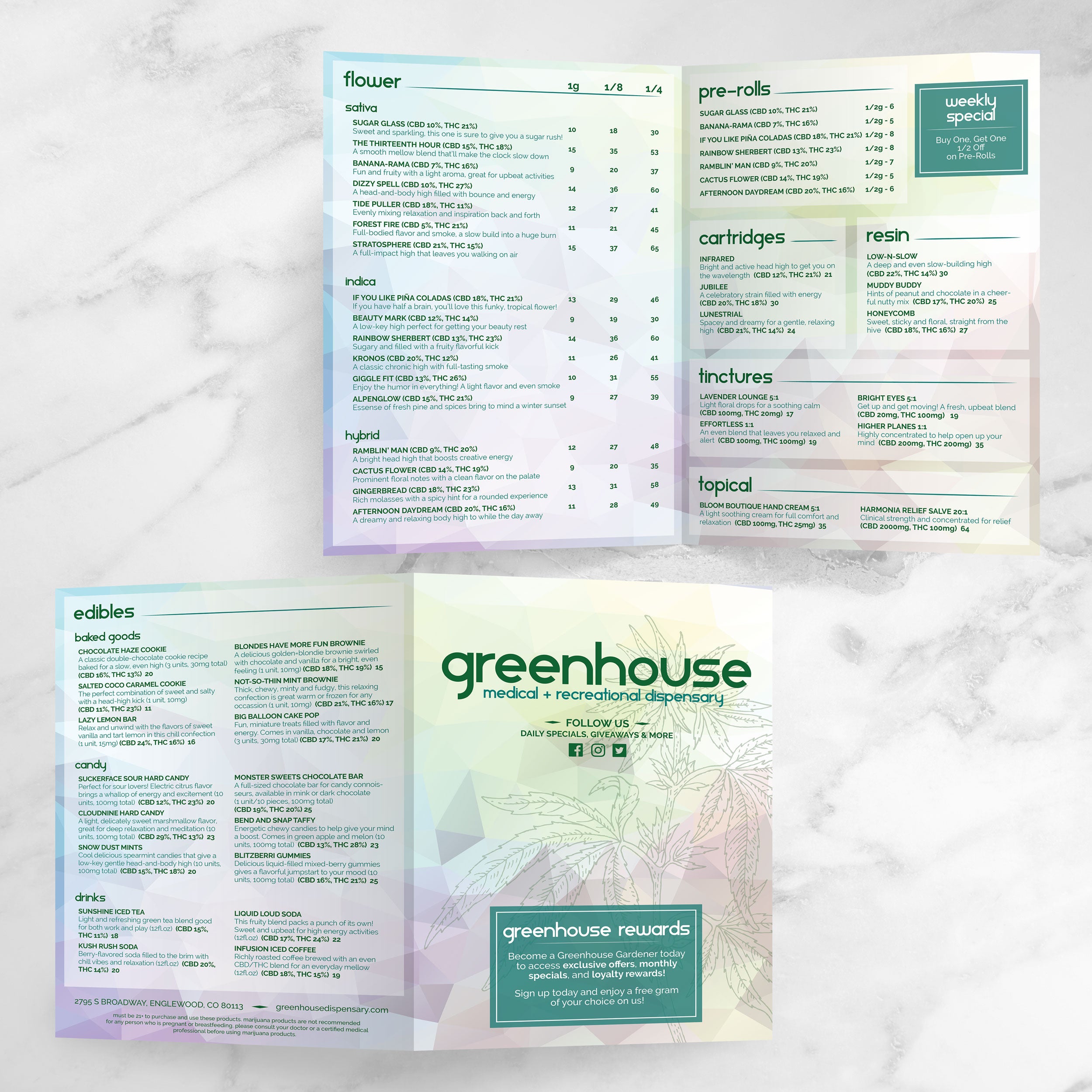 Dispensary Template 13" x 19" Bifold - TerraSlate Inc.