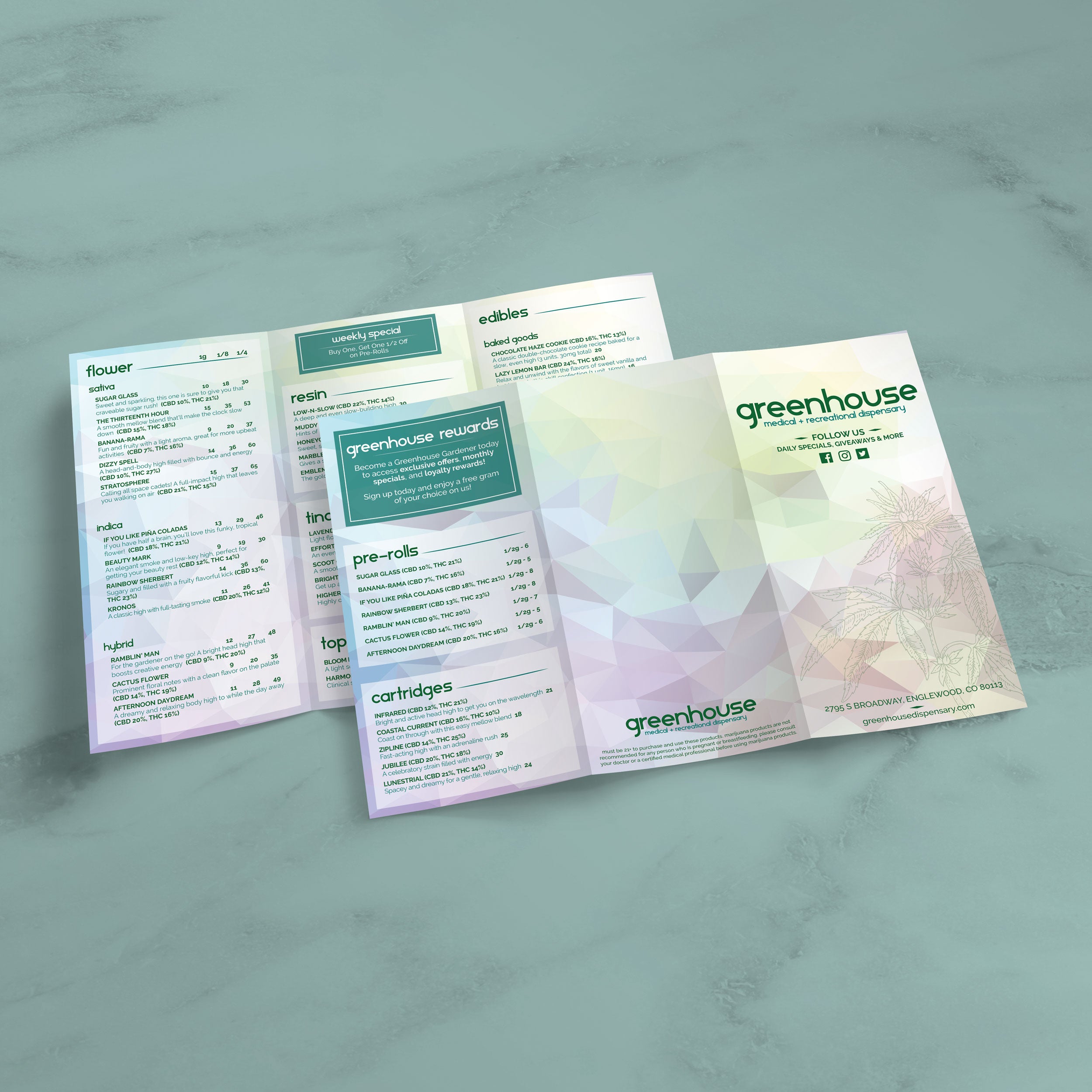Dispensary Template 13" x 19" Trifold - TerraSlate Inc.