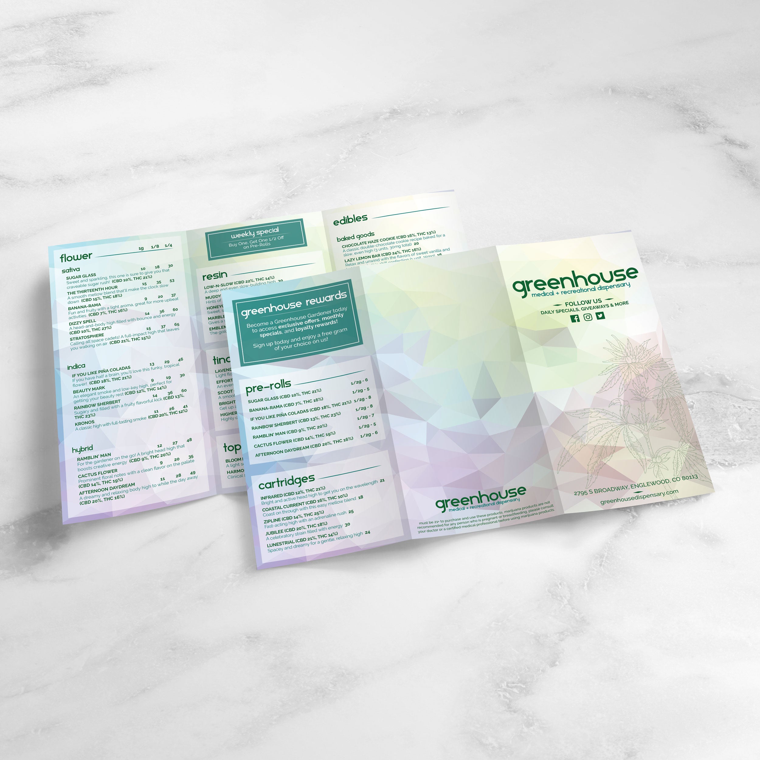 Dispensary Template 13" x 19" Trifold - TerraSlate Inc.