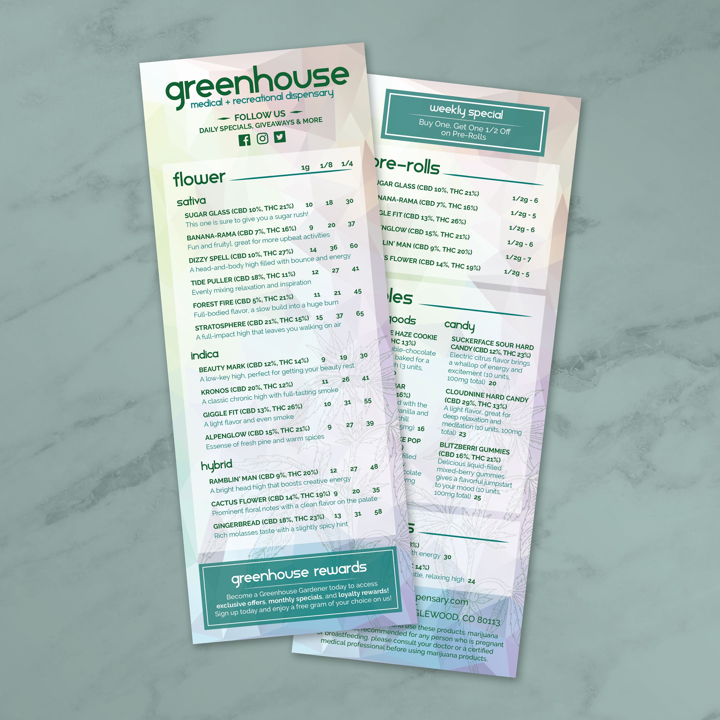 Dispensary Template 4.25" x 11" - TerraSlate Inc.