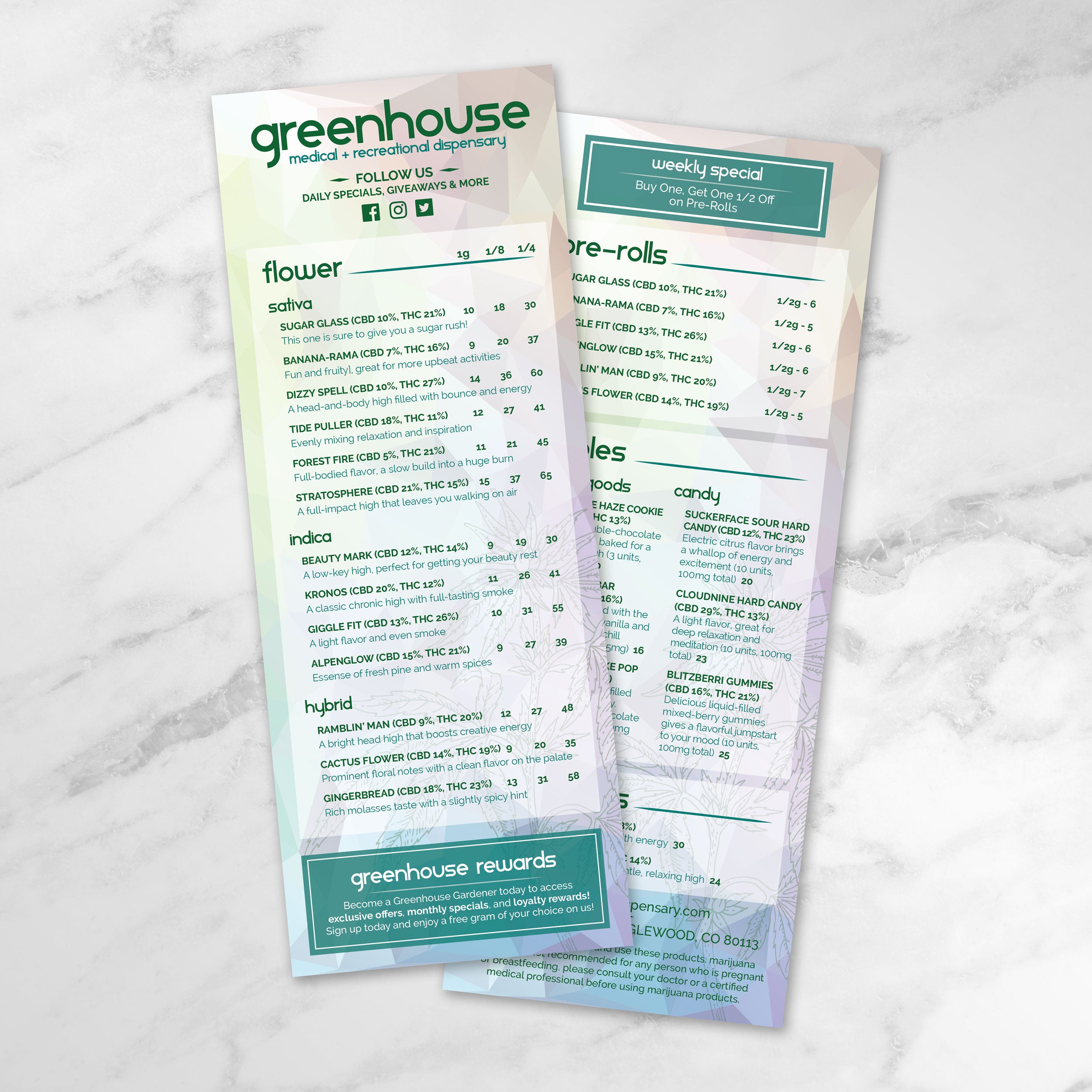 Dispensary Template 4.25" x 11" - TerraSlate Inc.