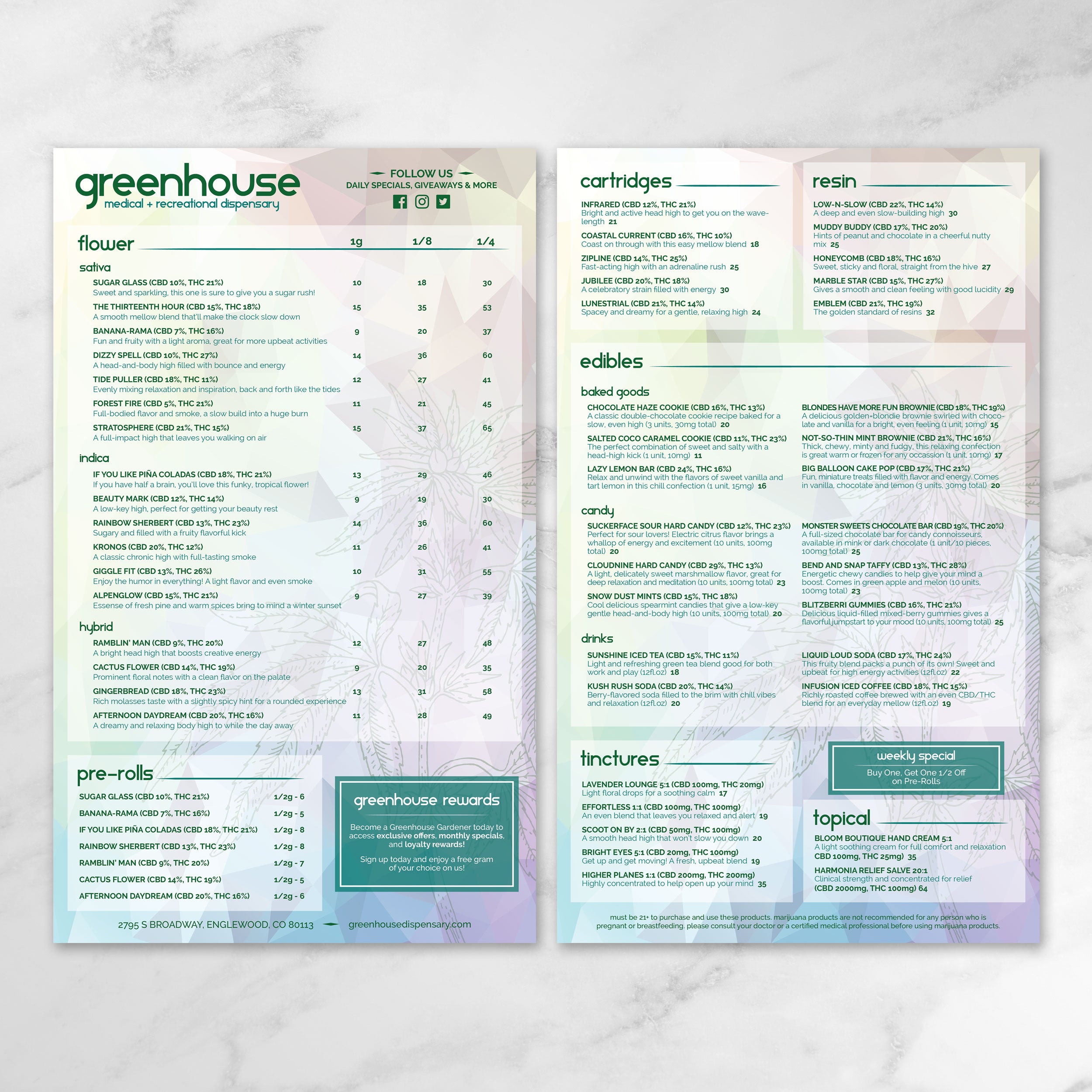 Dispensary Template 8.5" x 14" - TerraSlate Inc.