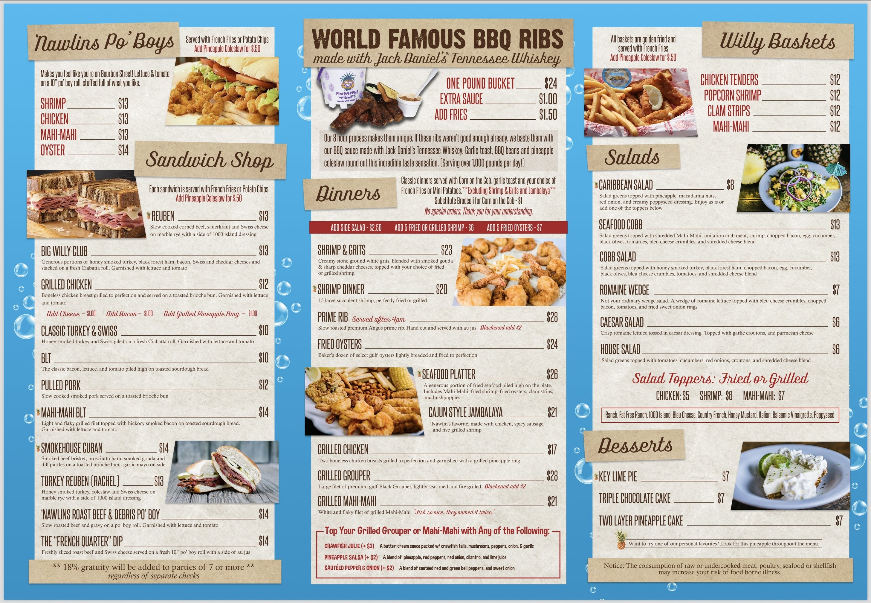 Restaurant Menu Sample Pack - Free! - TerraSlate Inc.