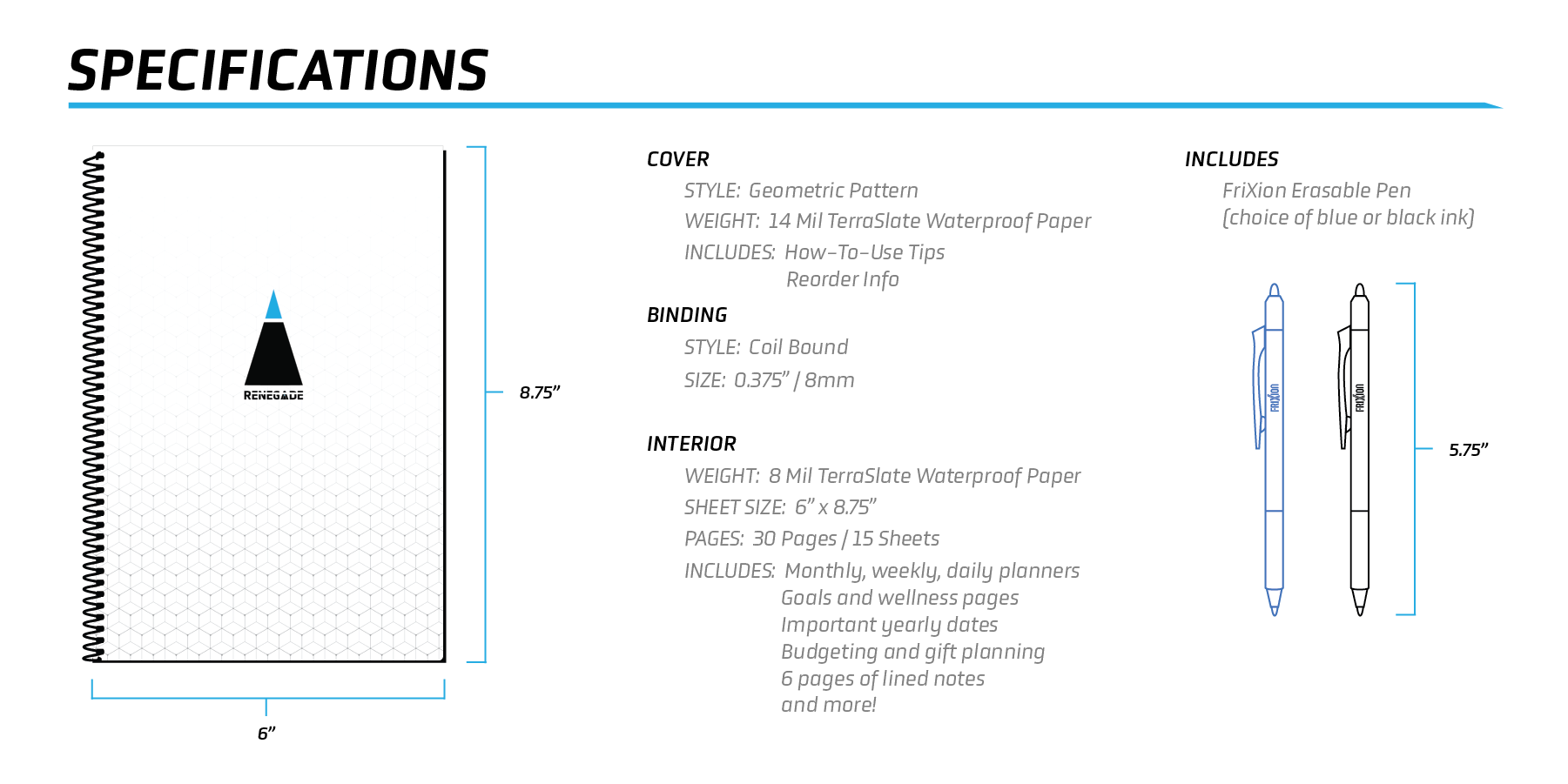 Renegade Reusable Notebooks - TerraSlate Inc.