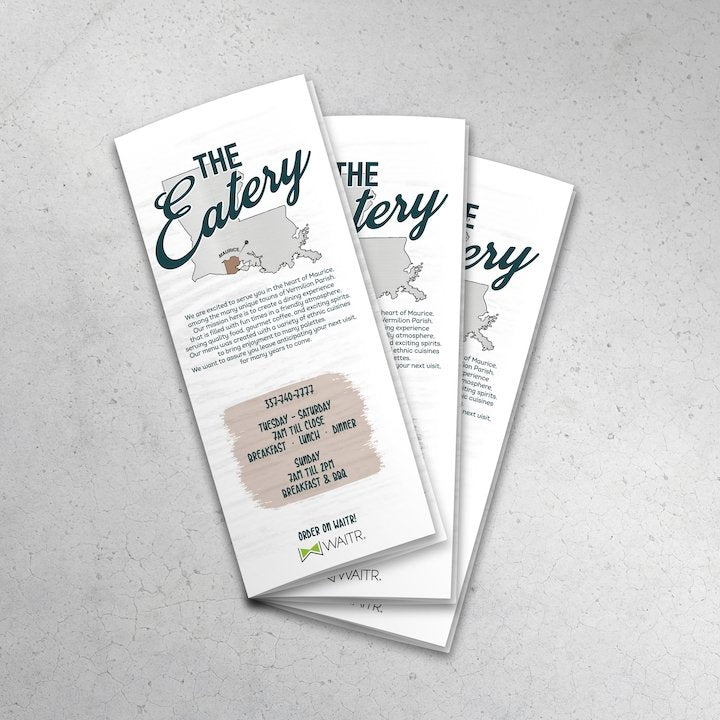 Takeout Menus, Disposable Menus & To-Go Menus - TerraSlate Inc.