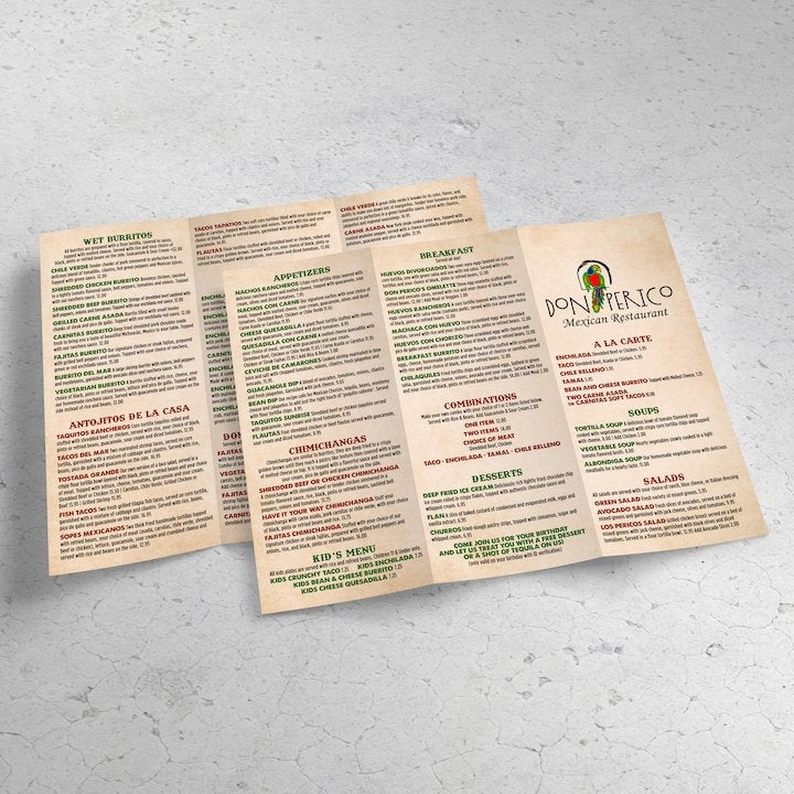 Takeout Menus, Disposable Menus & To-Go Menus - TerraSlate Inc.