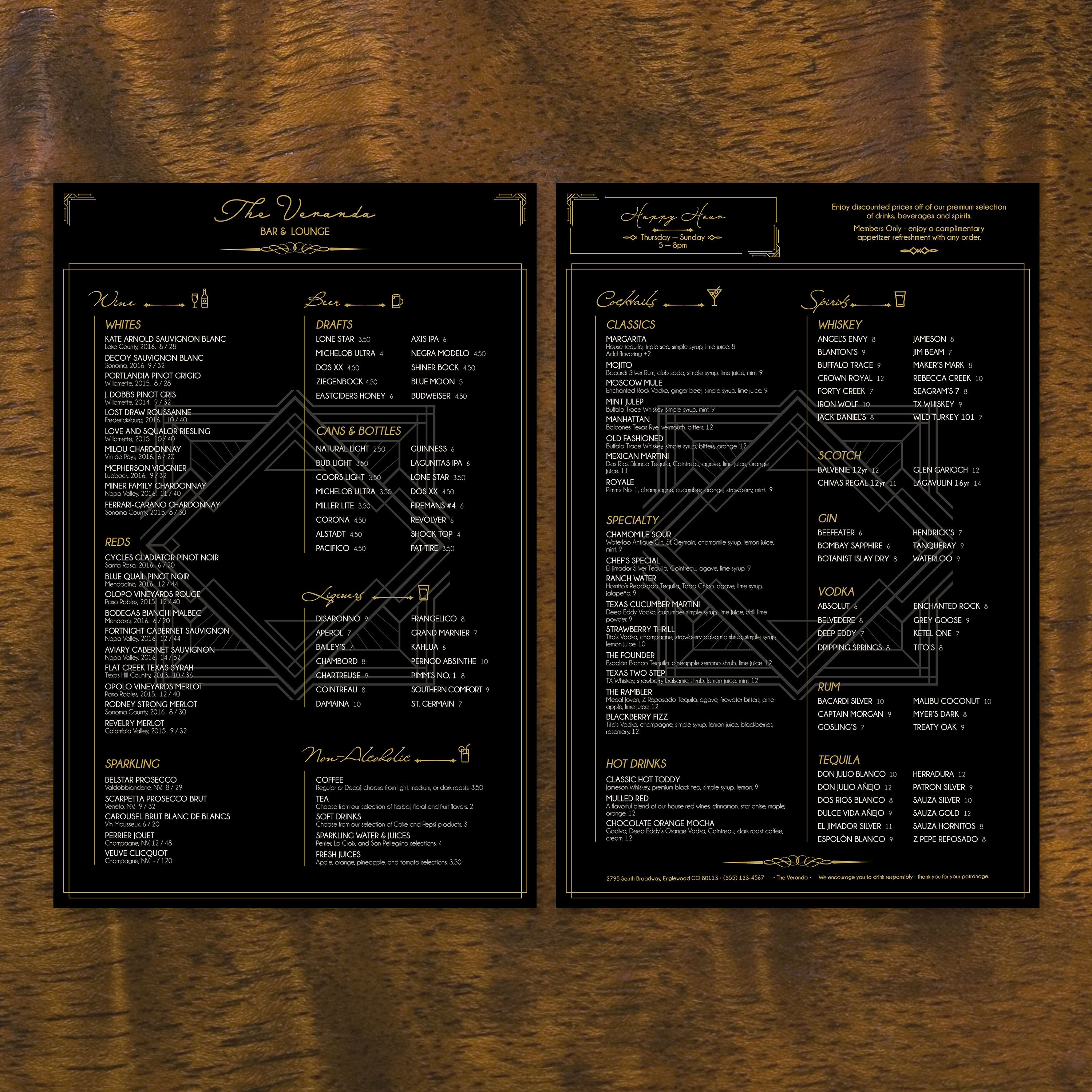 Bar & Lounge Template 12" x 18" - TerraSlate Inc.