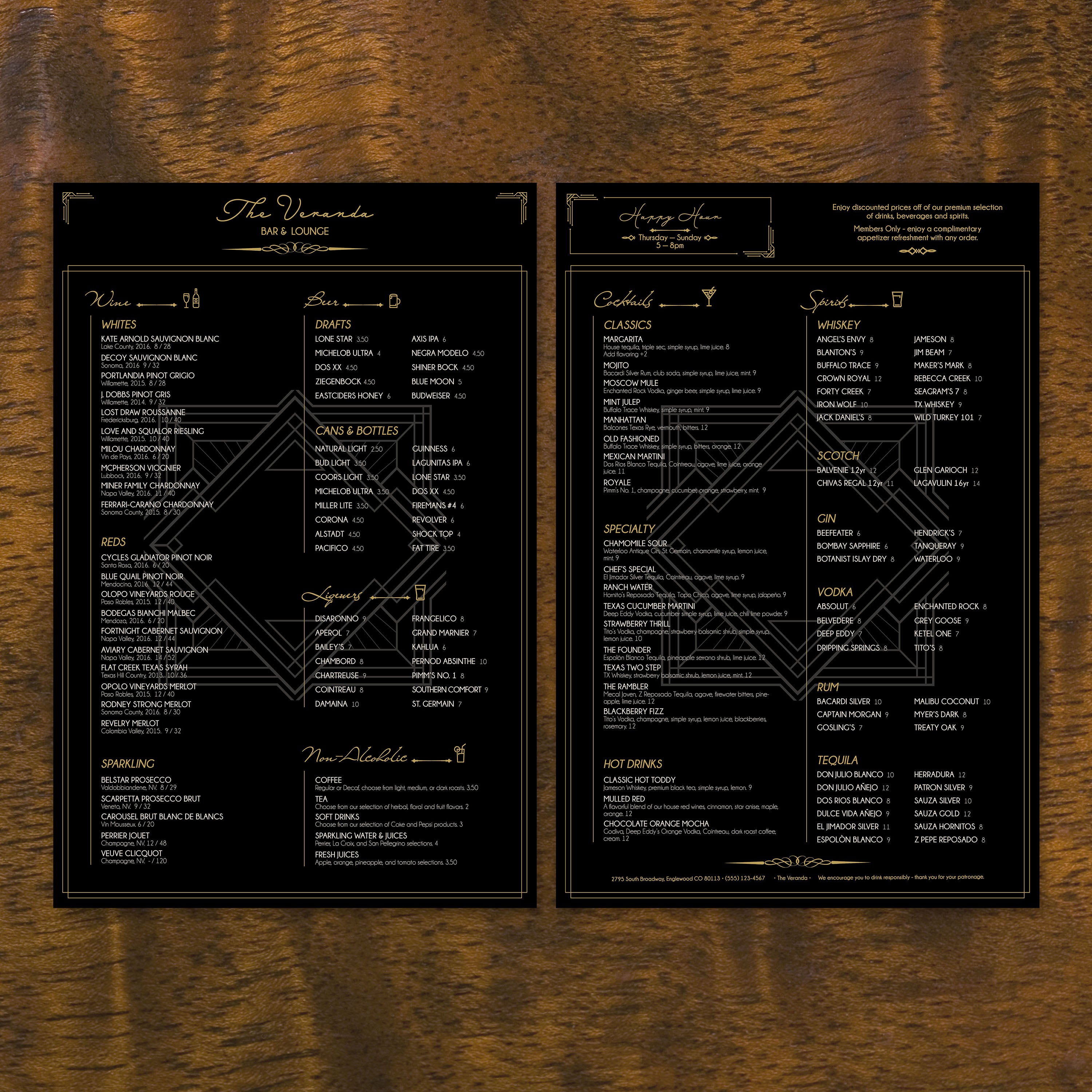 Bar & Lounge Template 13" x 19" - TerraSlate Inc.