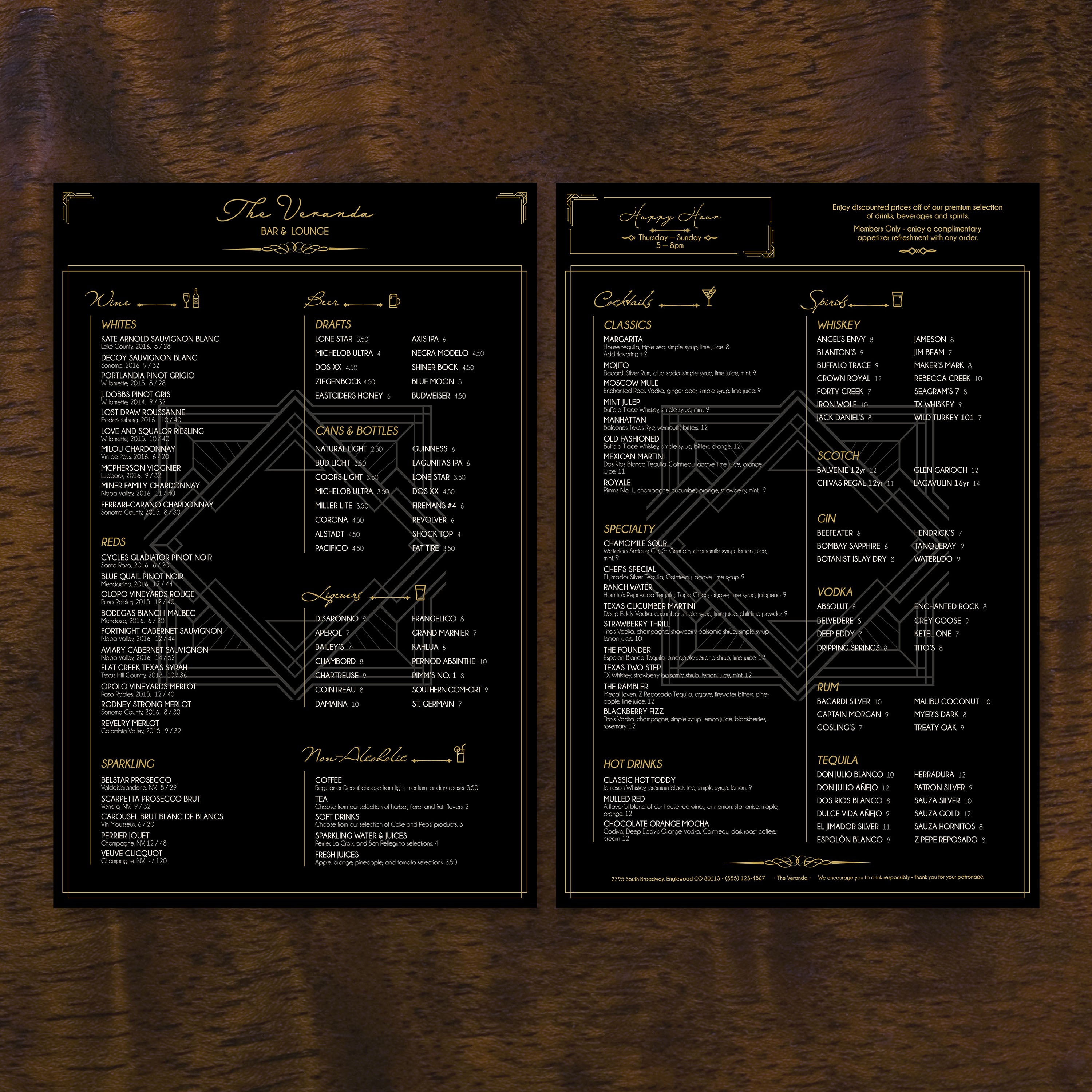 Bar & Lounge Template 13" x 19" - TerraSlate Inc.