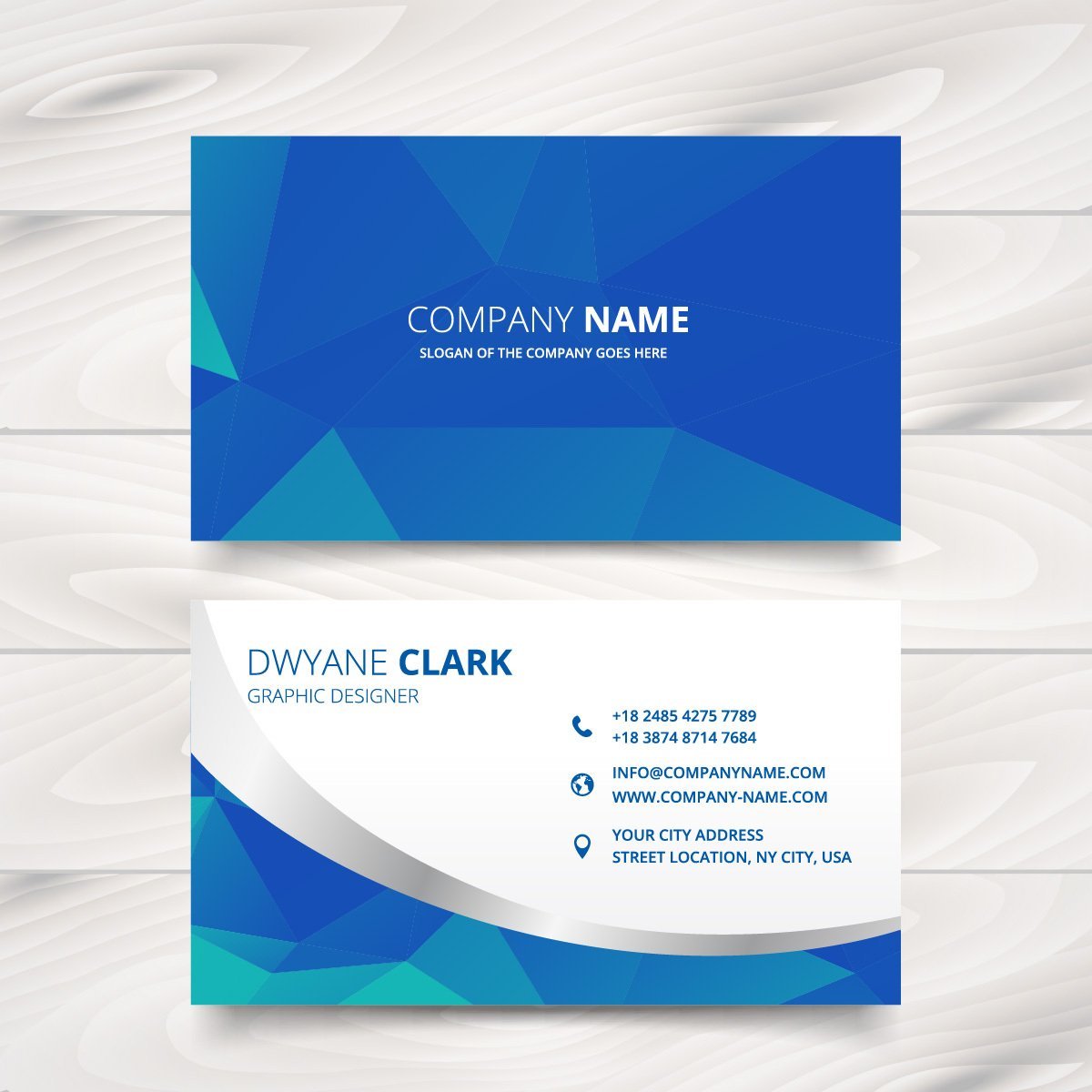 Waterproof Business Cards (uncoated with square corners) - TerraSlate Inc.
