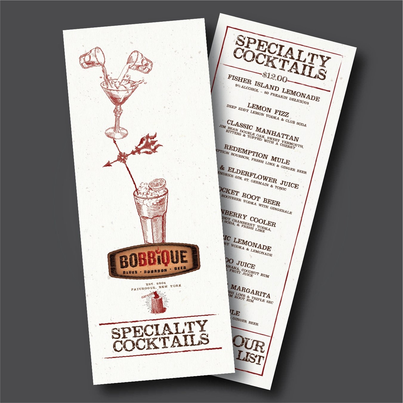 Waterproof Flat Table Menus 4.25" x 11" - TerraSlate Inc.