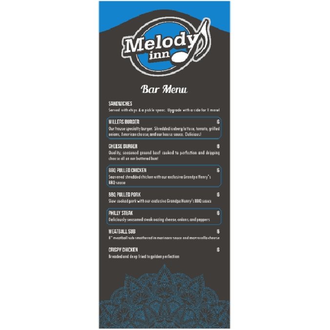 Waterproof Flat Table Menus 4.25" x 11" - TerraSlate Inc.