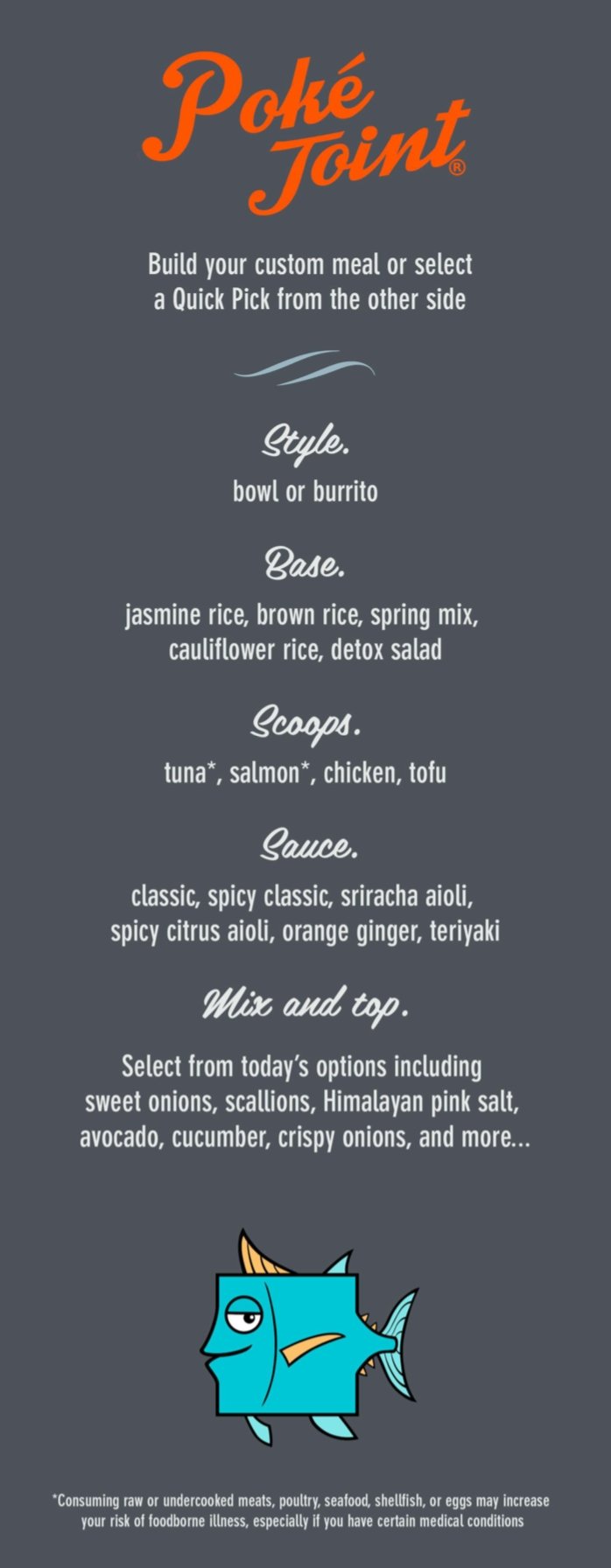 Waterproof Flat Table Menus 4.25" x 11" - TerraSlate Inc.