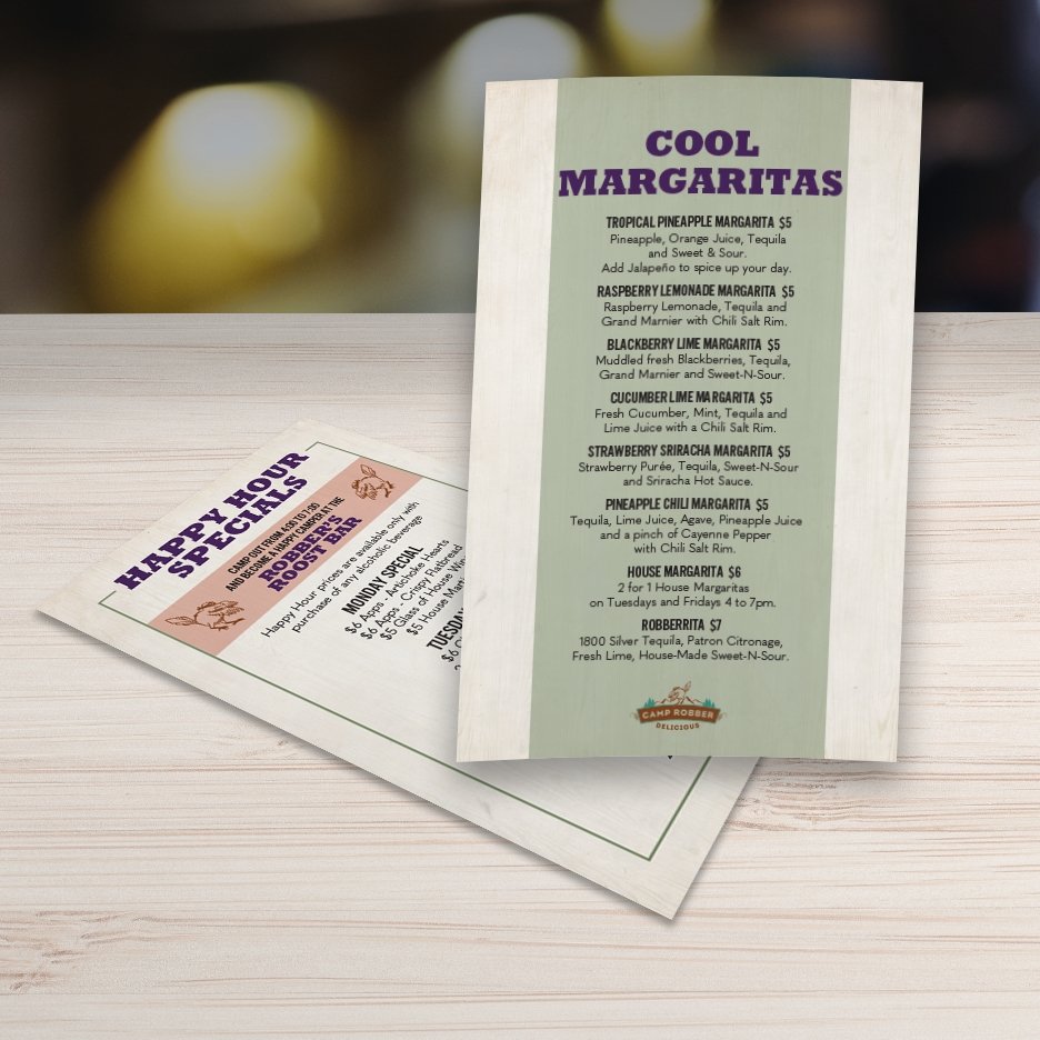 Waterproof Flat Table Menus Size A5 - TerraSlate Inc.