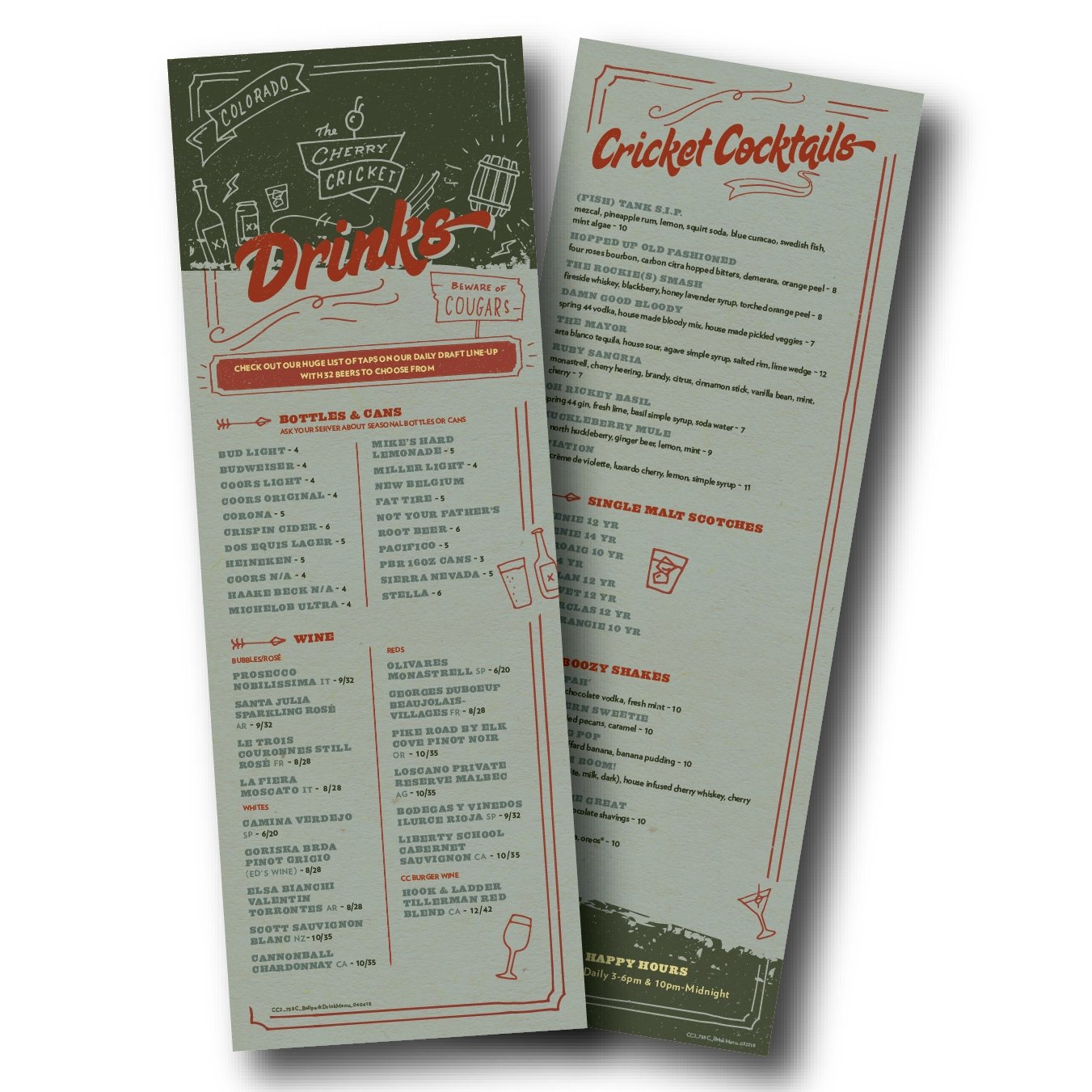 Waterproof Flat Table Menus 6" x 15" - TerraSlate Inc.