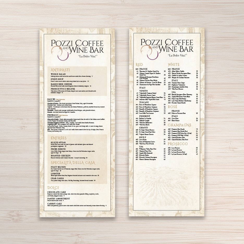 Waterproof Flat Table Menus 6" x 15" - TerraSlate Inc.